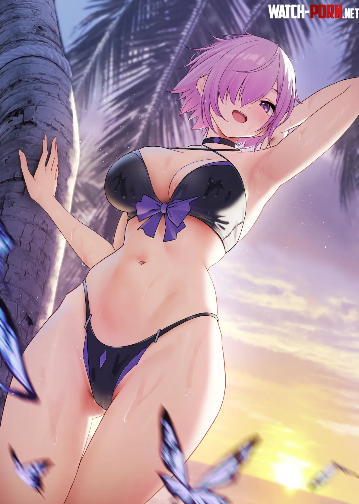 Shielder Mashu Kyrielight in bikini SOLarBim FateGrand Order by TheRoySez