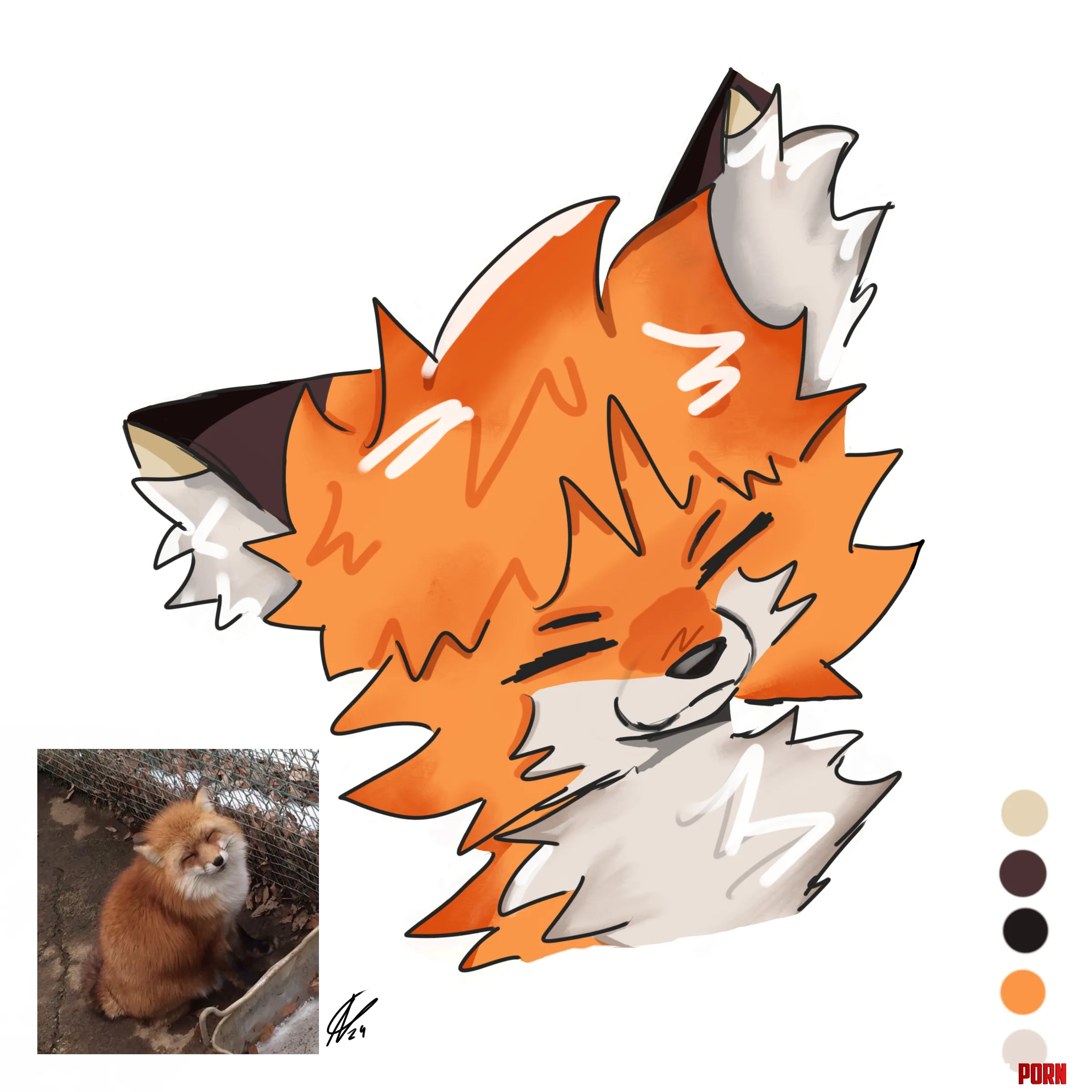 check out the fox i drew  by Civilhs