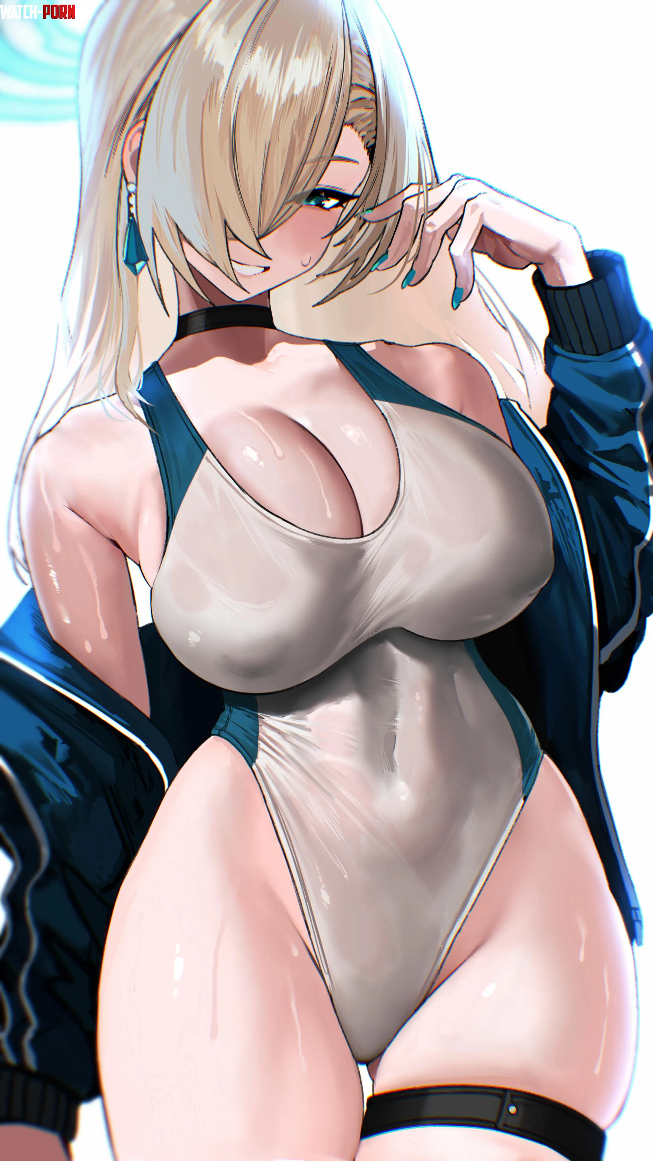 Asuna wearing a swimsuit  by marxsander2016