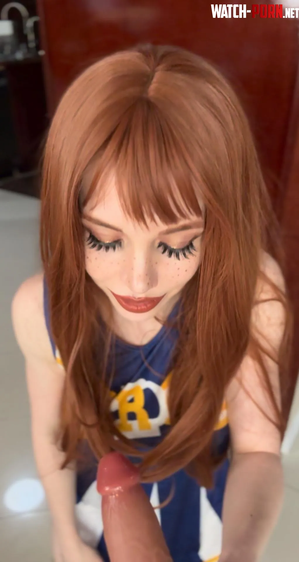 Cheerleader ready to get a new fan  by KimBluestone