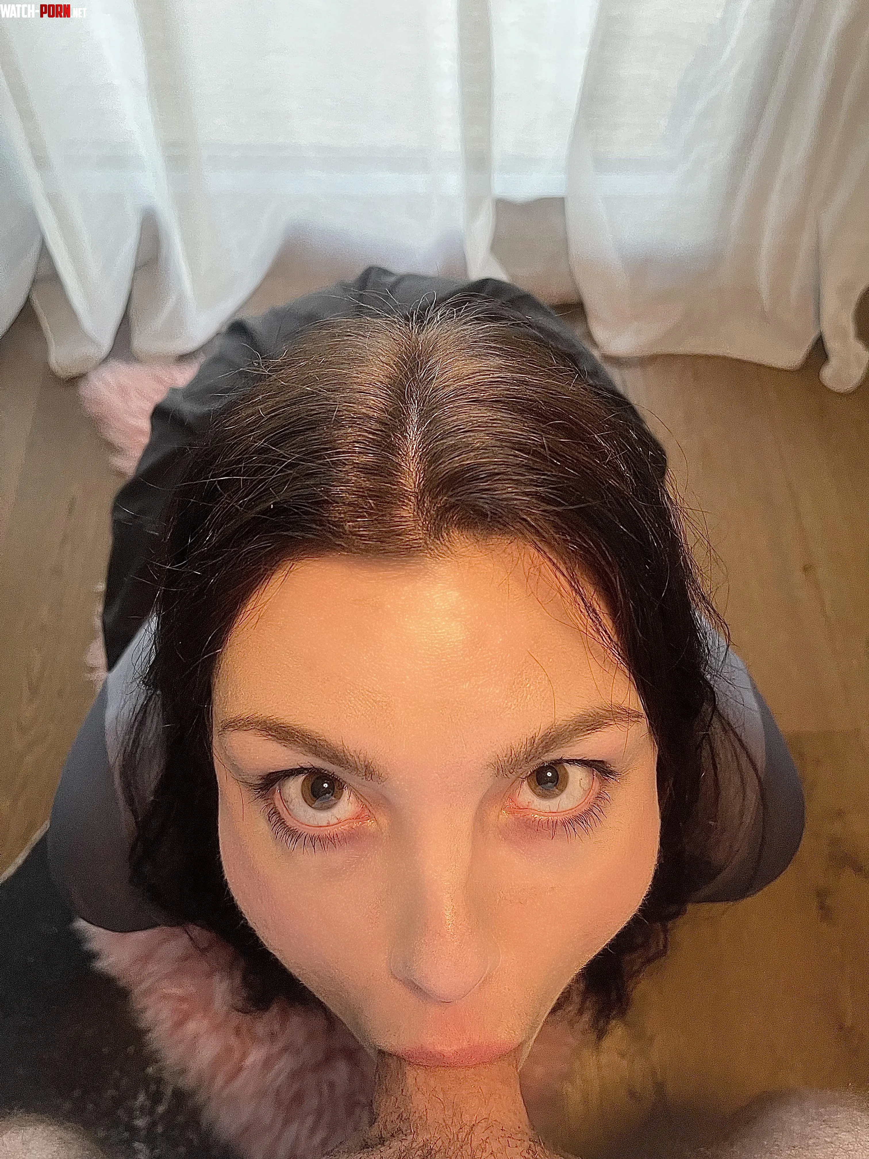 making eye contact with you while your cock is down my throat  by Sea_Incident2430