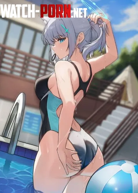 Shirokos lovely one piece swimsuit  Blue Archive  by Level-Employ5231