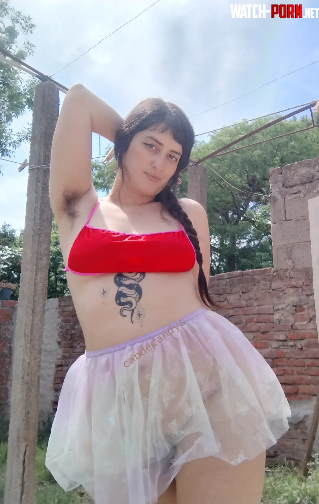Ive a very dark thick surprise under my skirt by candecandys