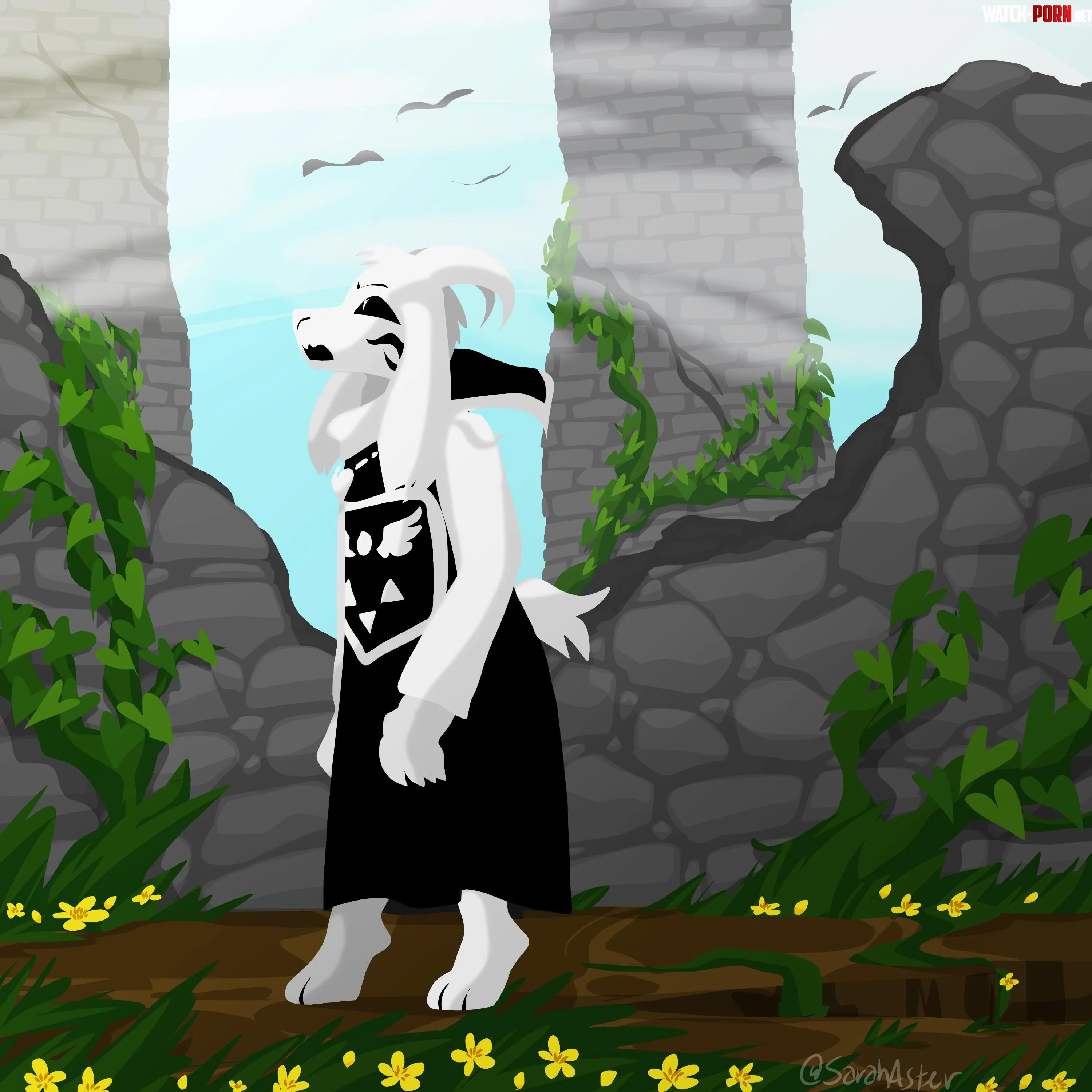 OC Asriel escapes the Underground  by moshininja13