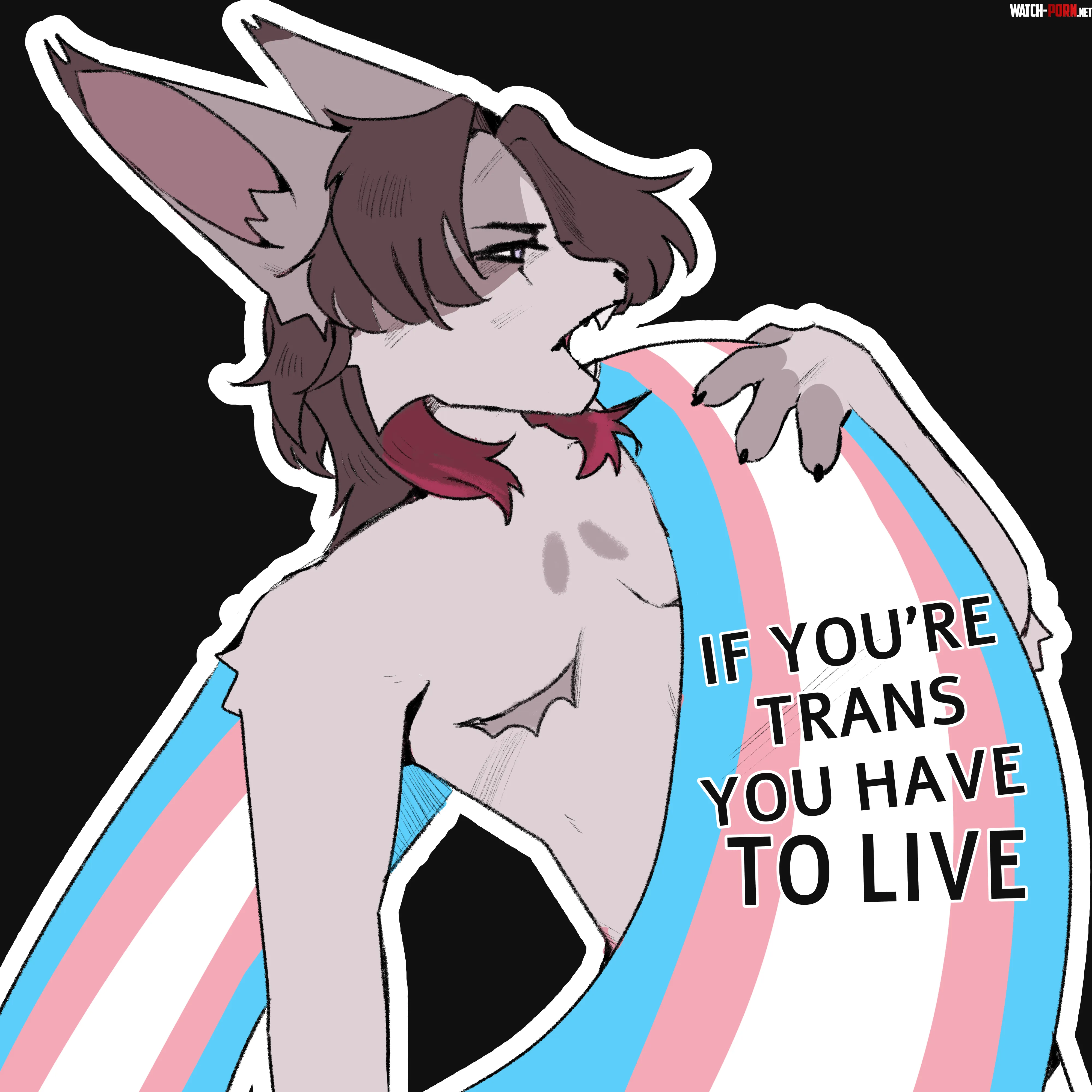 if youre trans you have to live  even if you do not achieve anything else living is enough lets keep fighting by floofmoons