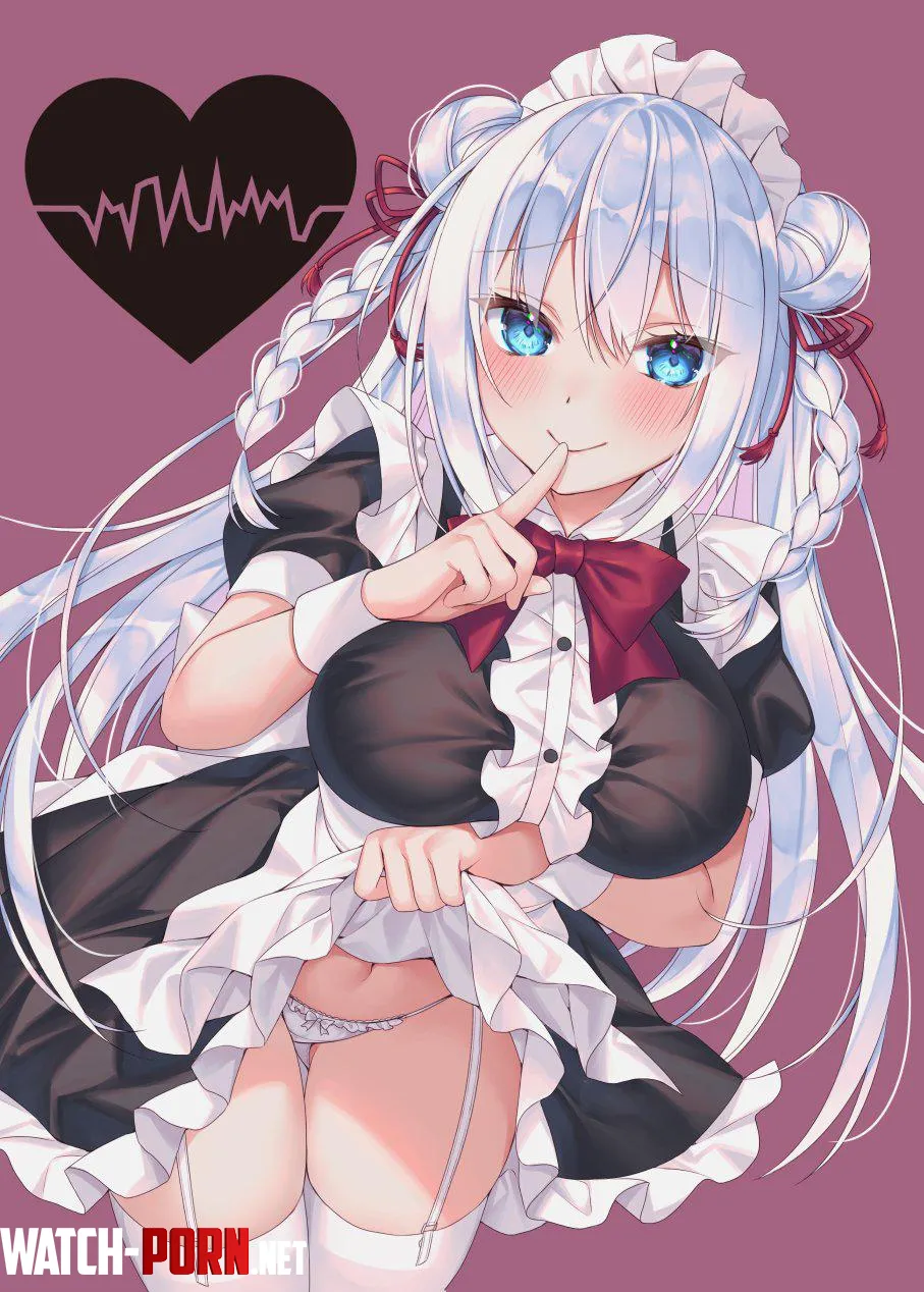 Adorable maid showing her panties Artists OC by marxsander2016