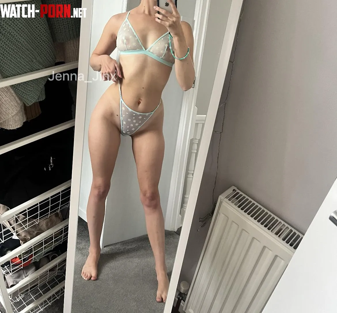my daisy mesh bra showcasing my petite tits nicely OC by jenna_jinx