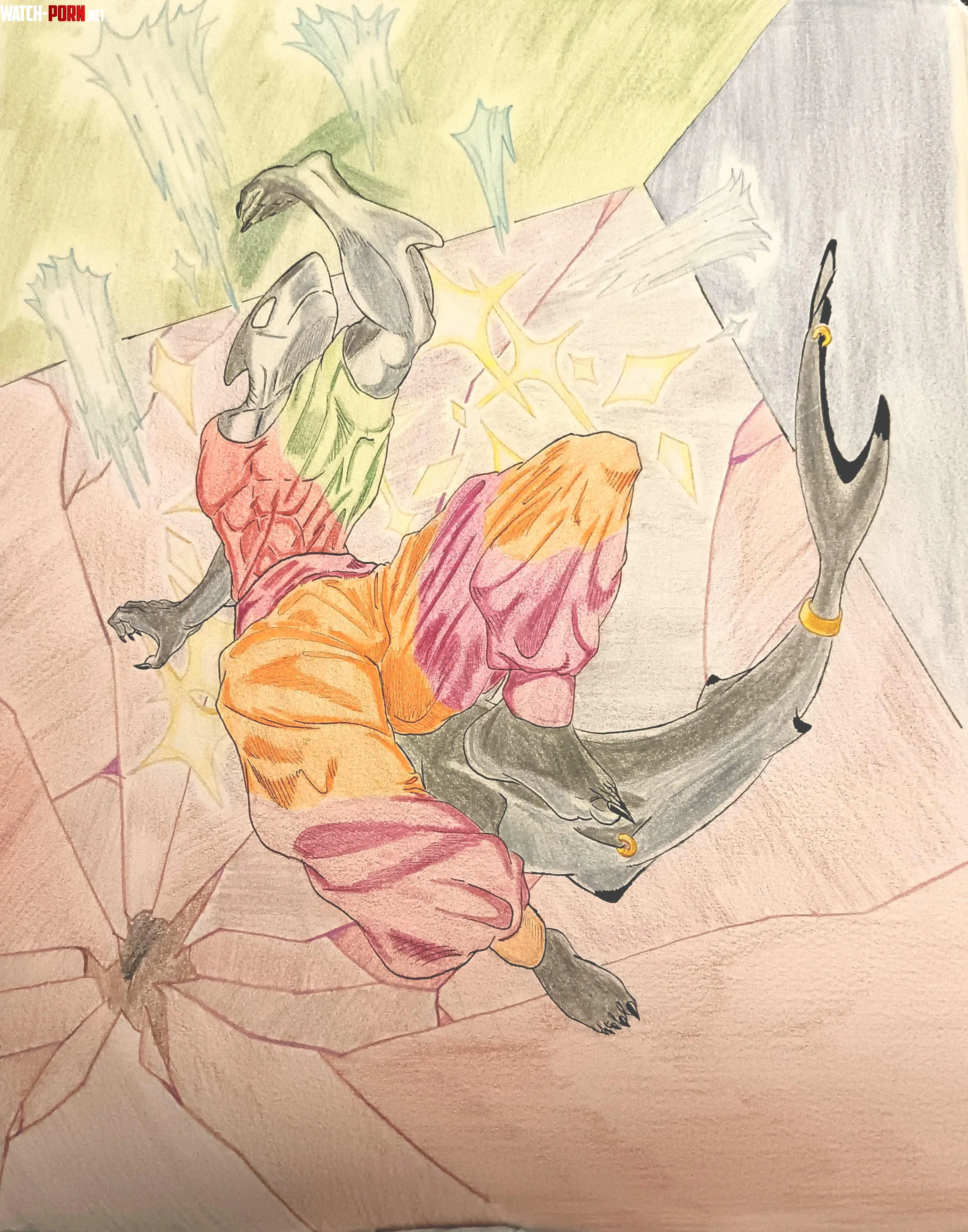Oughh coloured pencils  by low_qualitykak