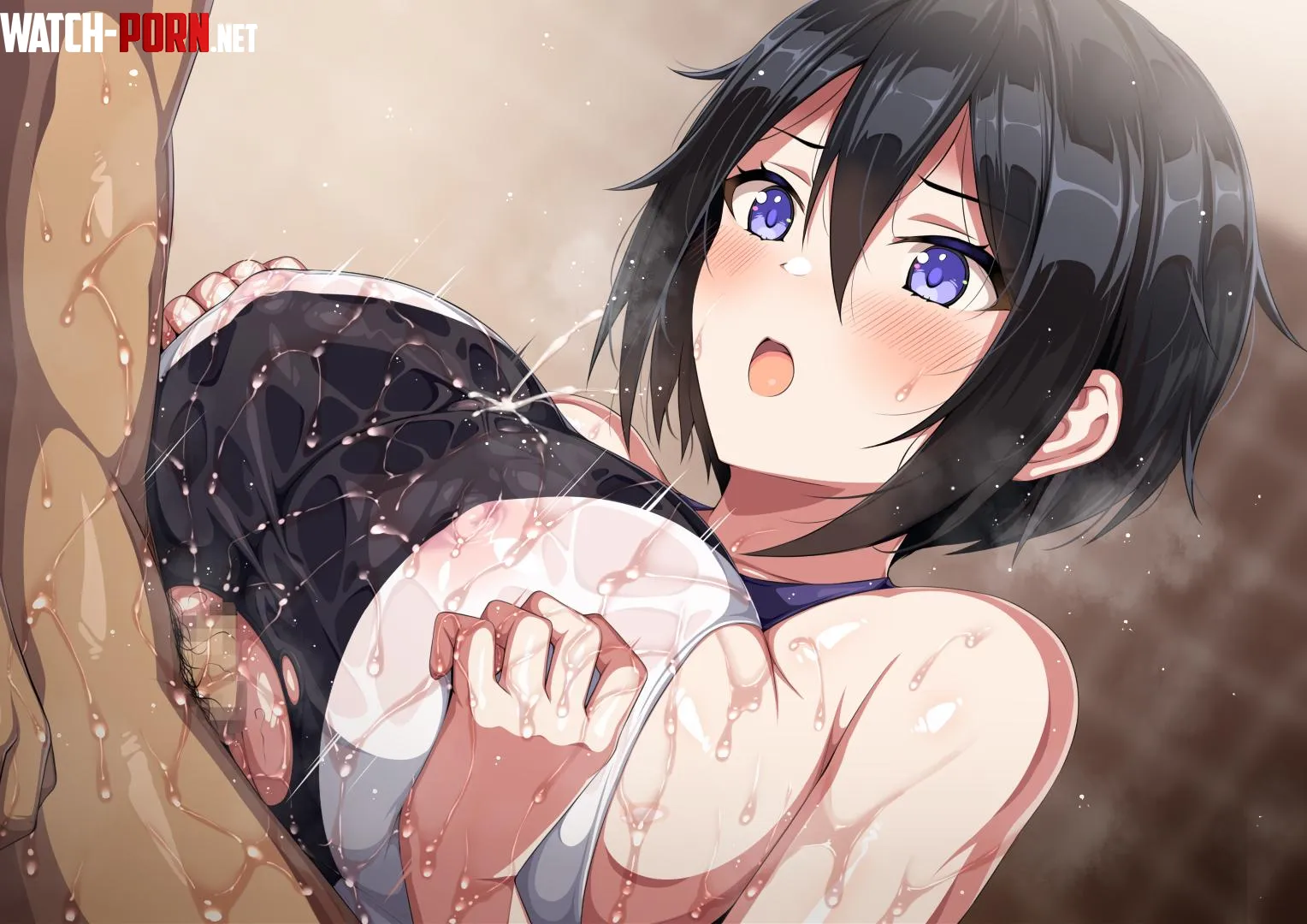 Suminoe Shion wringing out of all her swimming coachs jizz with her busty boobs in the shower room Dolphin Wave horosuke by ecchi_neko