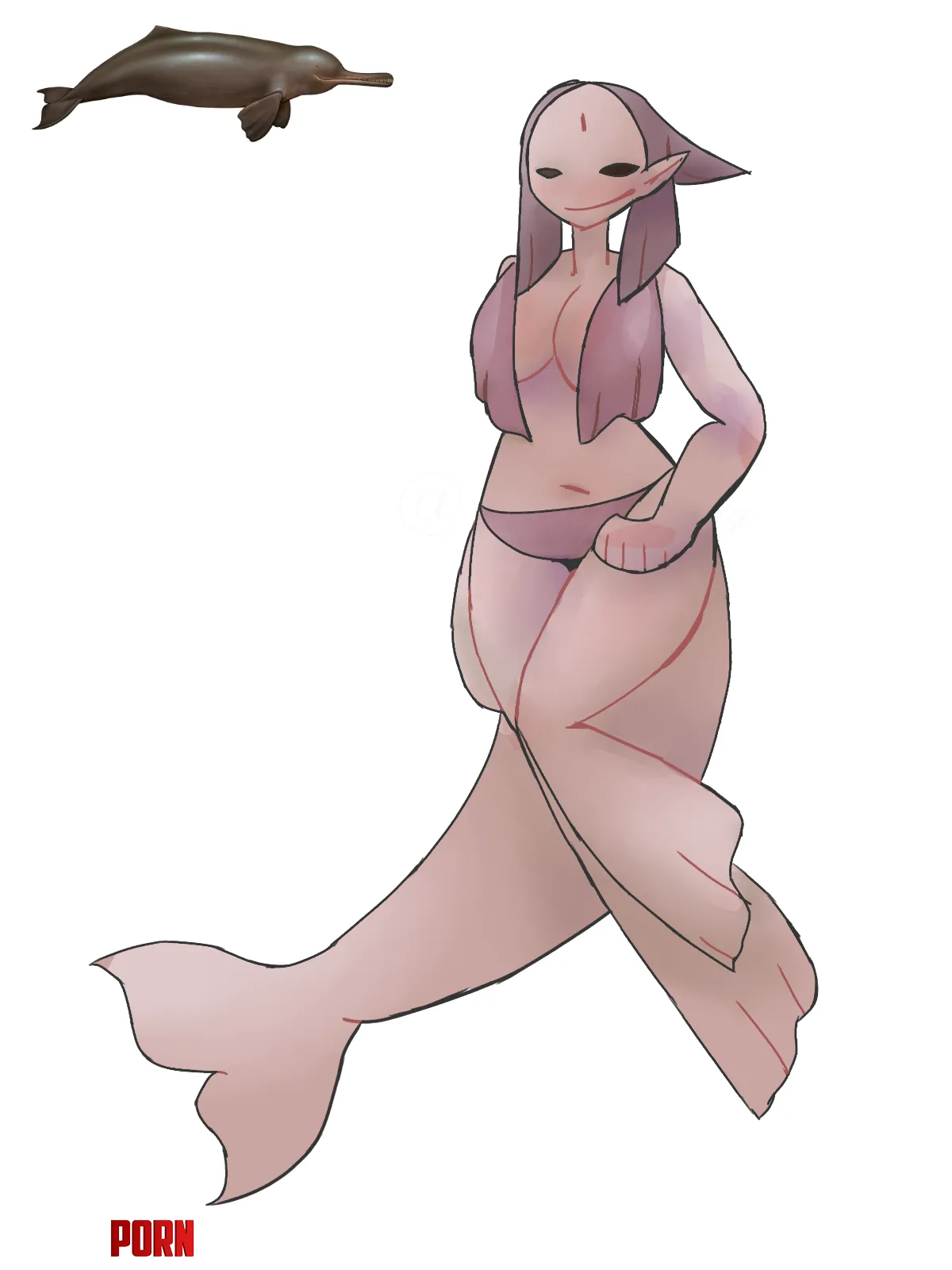Trying new artstyle Let me know your opinions ganges dolphin by Careful-Bug5665