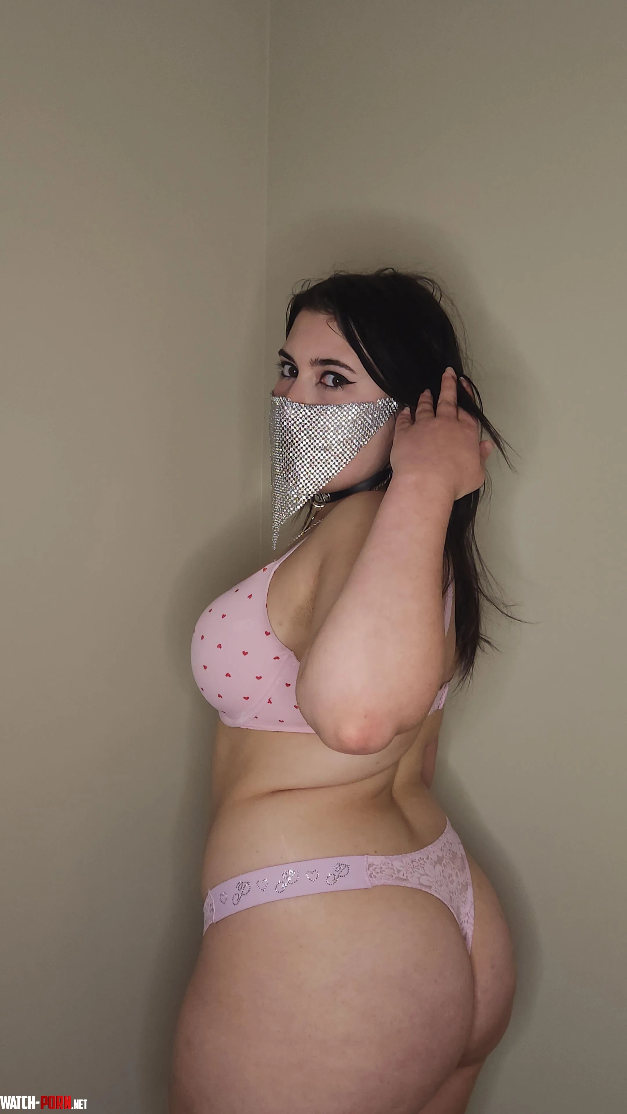 Pretty pink thong today  by DemonMommyMolly