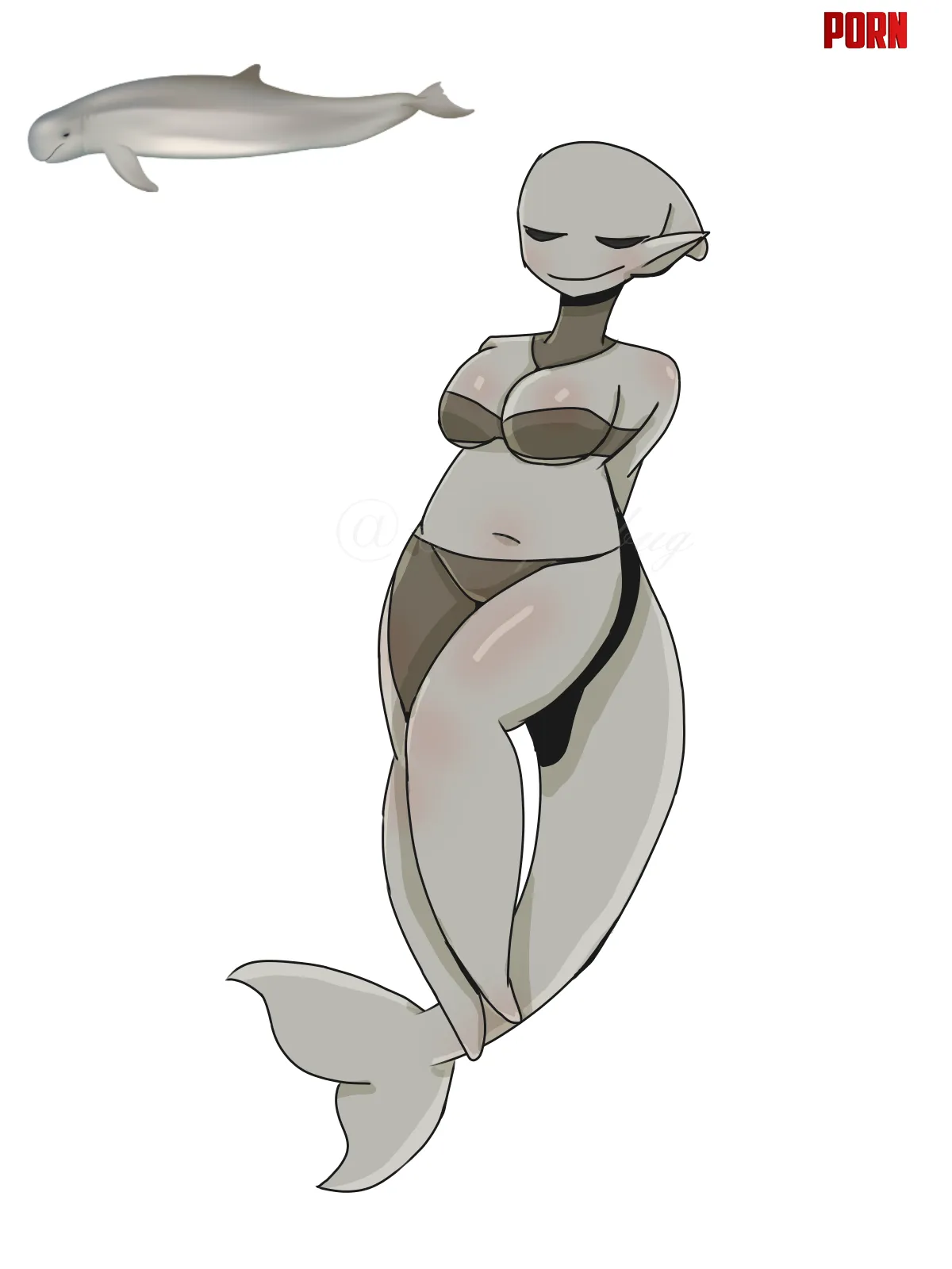 Decided to post this art I made yesterday australian snubfin dolphin by Careful-Bug5665