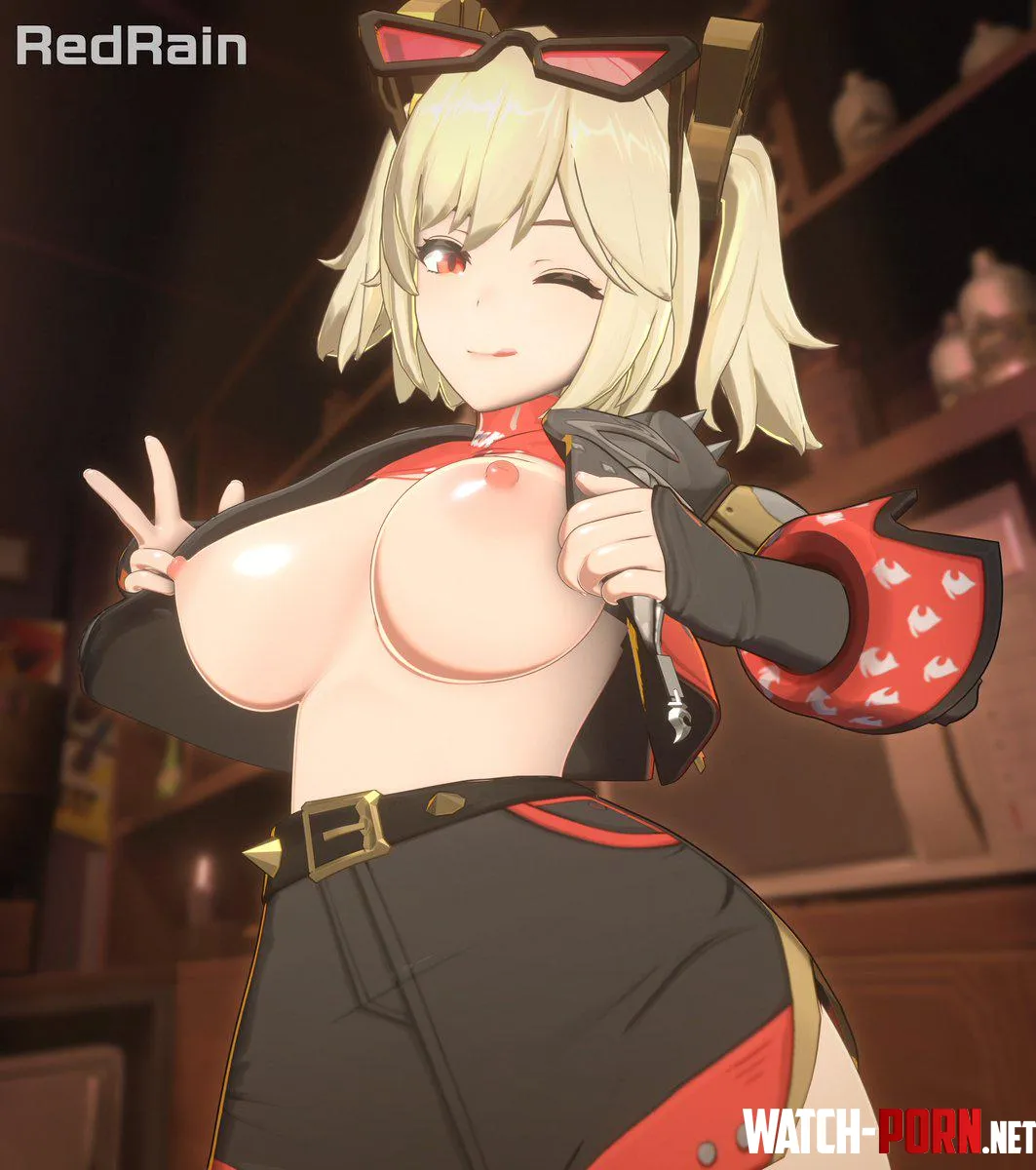Showing off her tits with a proud wink by meaningfulfanservice