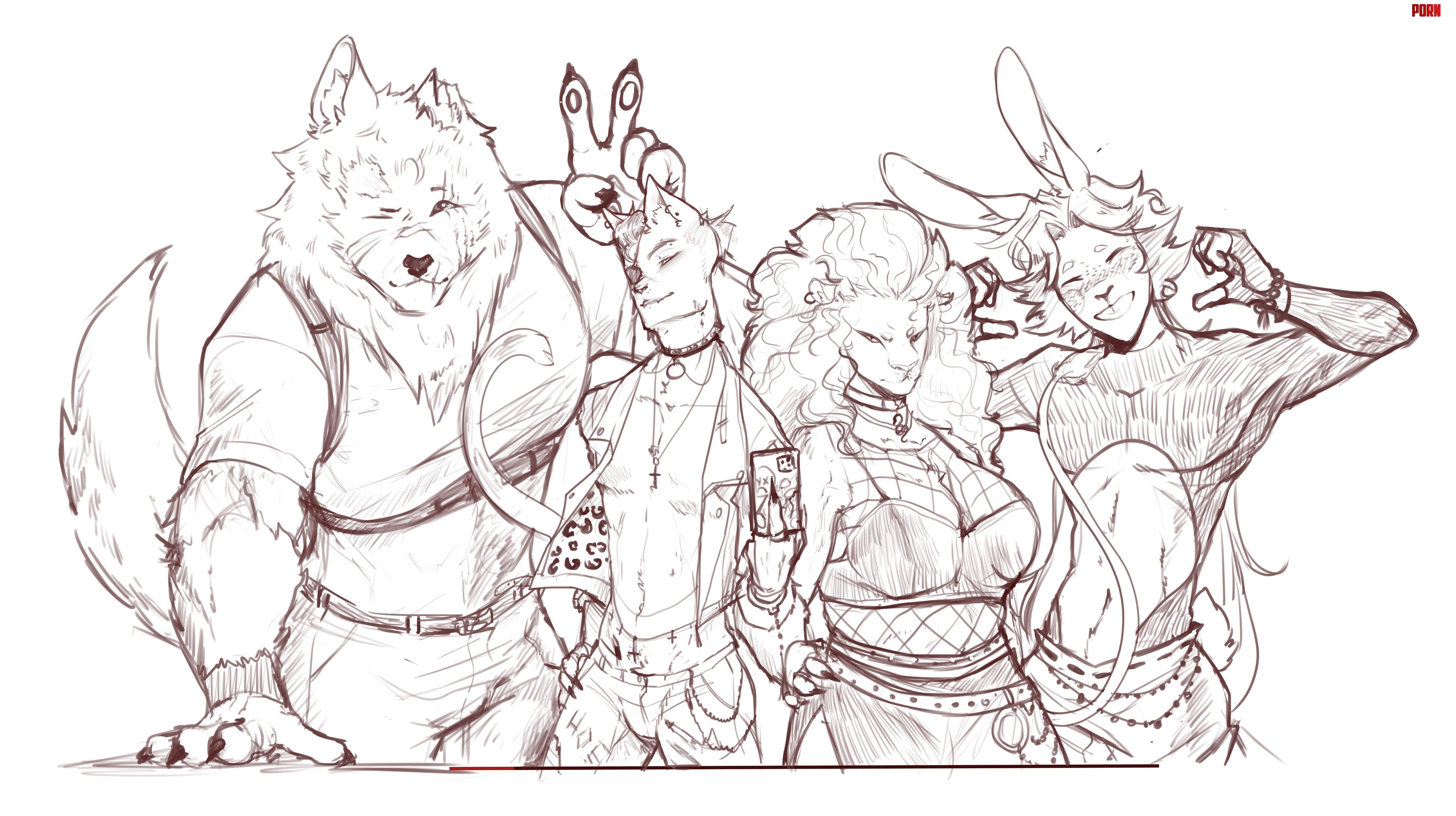 All my human ocs as furries cause why the heck not  by Initial-Flamingo2451