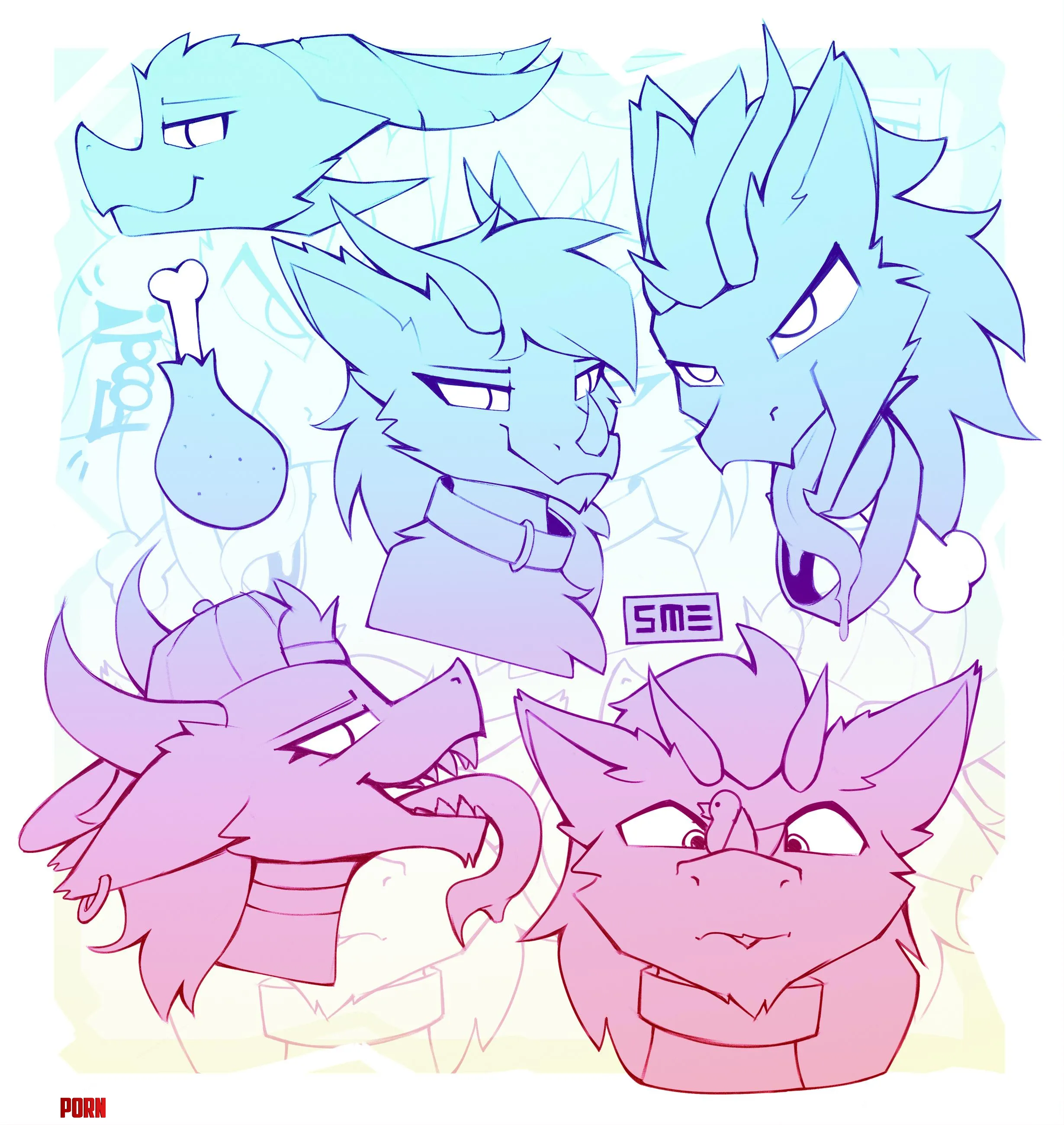 Fuzzy dragons by smeeotek