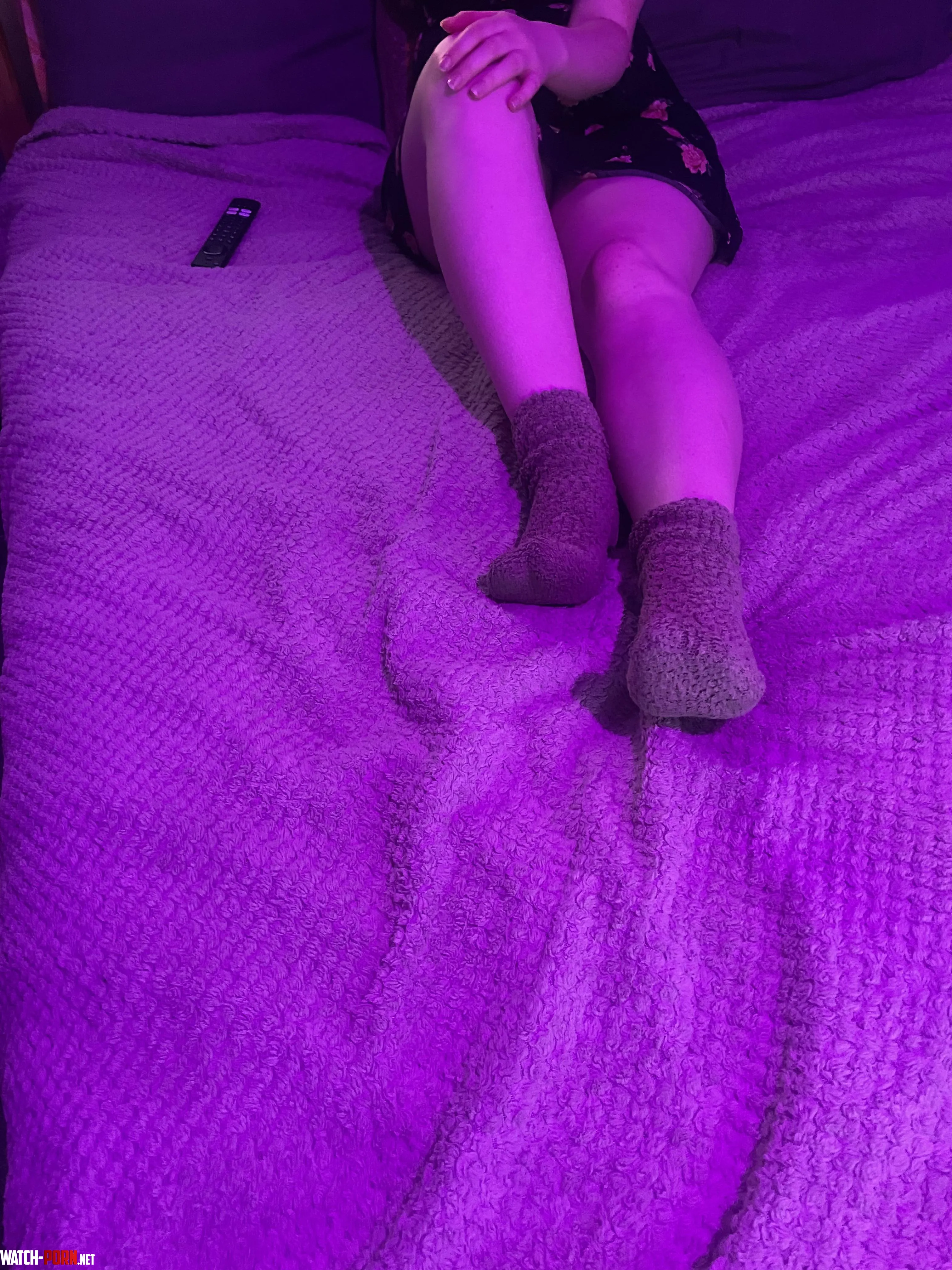 My fuzzy socks are sooo comfy F  by ruby-red-foot