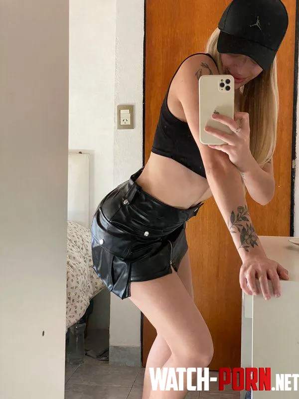 Theres a paradise waiting for you under this leather skirt by LillieBlooms