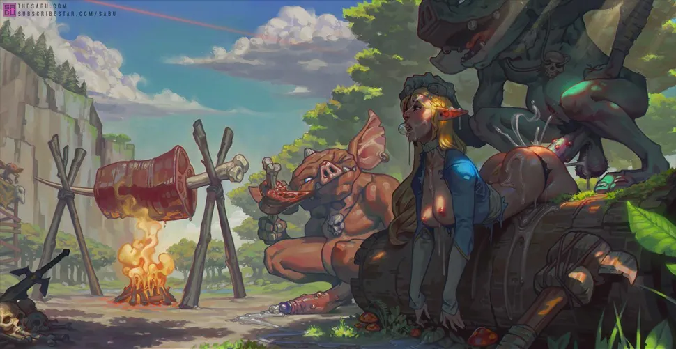 Thumbnail Zelda should have listened when she was told not to go out by herself during Bokoblin mating season Now shes nothing more than their breeding whoreSabudenego by jdevilsmut