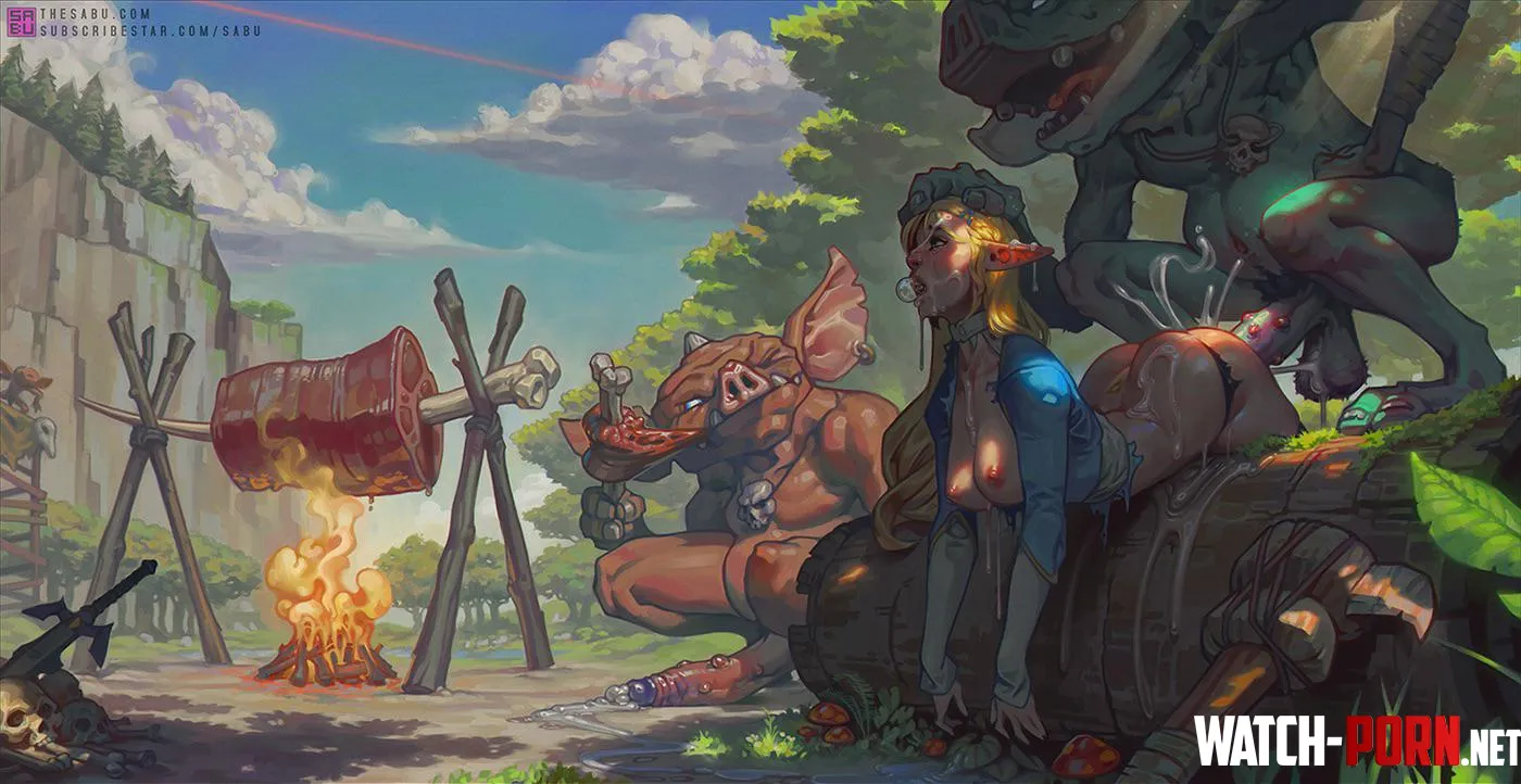 Zelda should have listened when she was told not to go out by herself during Bokoblin mating season Now shes nothing more than their breeding whoreSabudenego by jdevilsmut