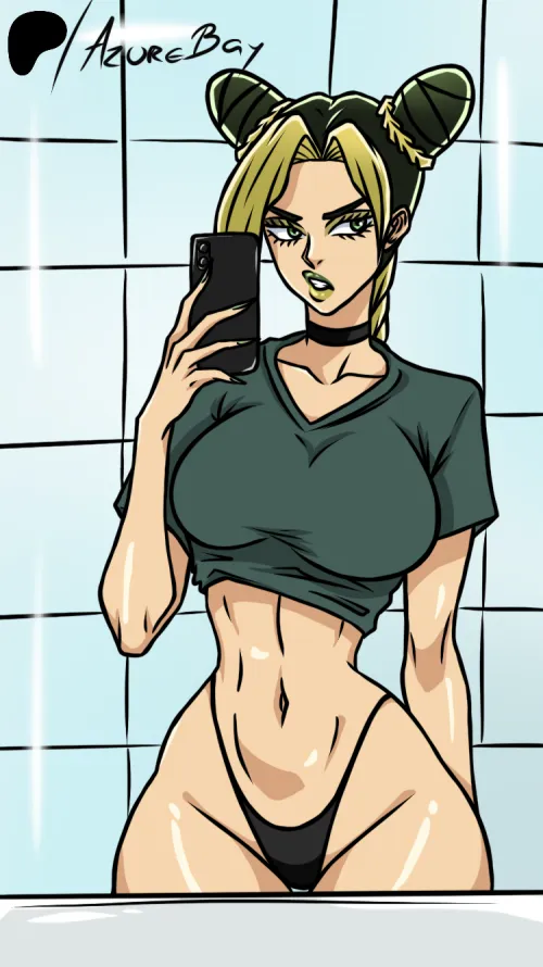 Thumbnail Jolyne's Mirror Selfie: AzureBay's Sensual Art by Salt_Independent_551 | rule34