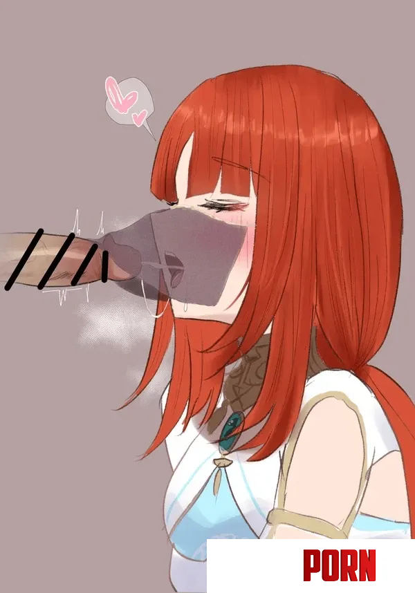 LF Color Source 1girl nilougenshinimpact mouthveil cuminmouth spokenheart fellatio afterfellatio closedeyes by FlippinZhao