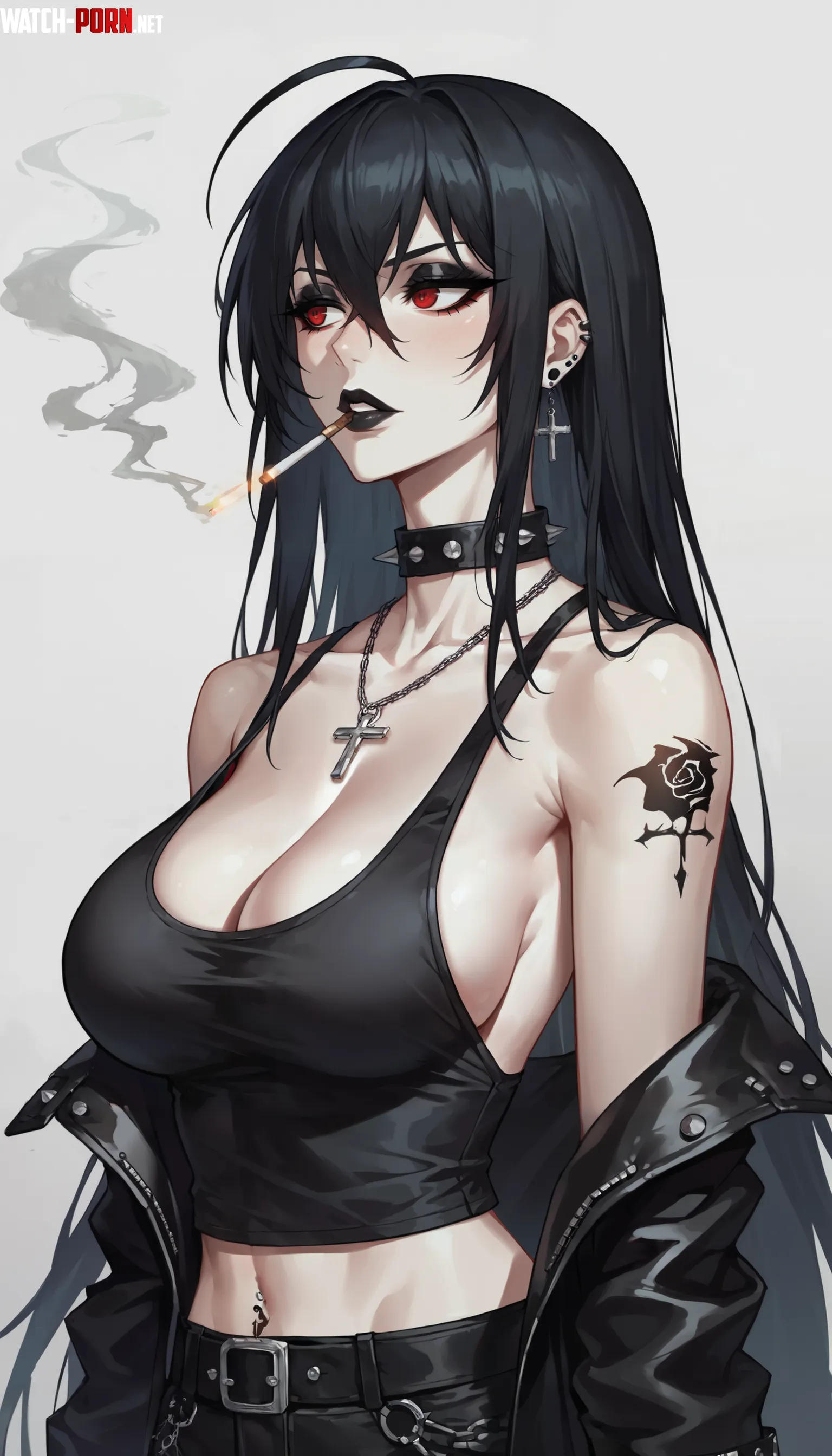 Goth Girl Taihou Azur Lane by Retyrikion