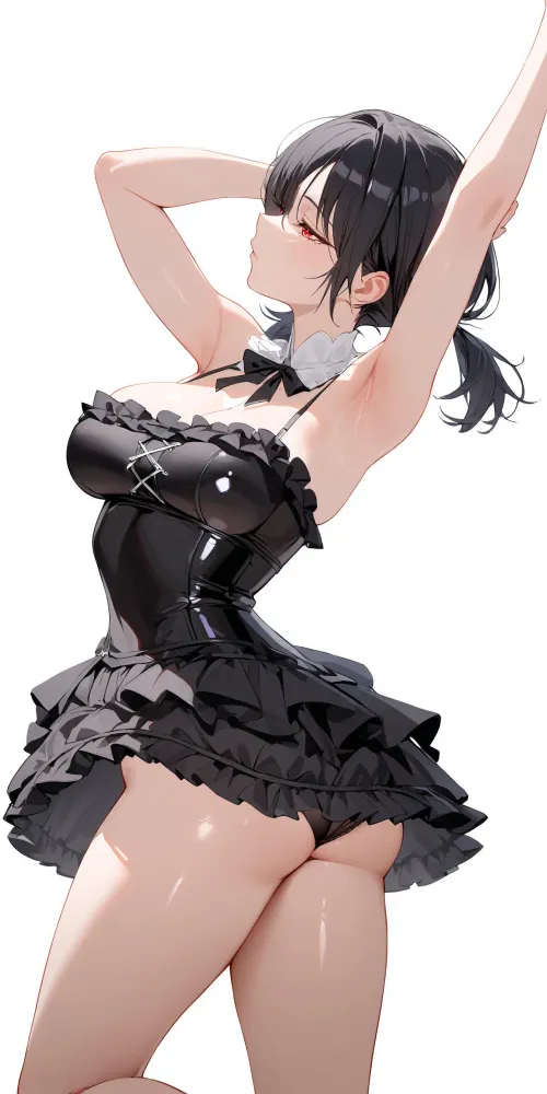 Thumbnail Short Black Dress: Unveiling Thighdeology with CheetahSperm18