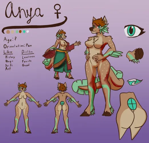Thumbnail Sona Ref Sheet Art Creation by SulkyHarpy in Furry Category