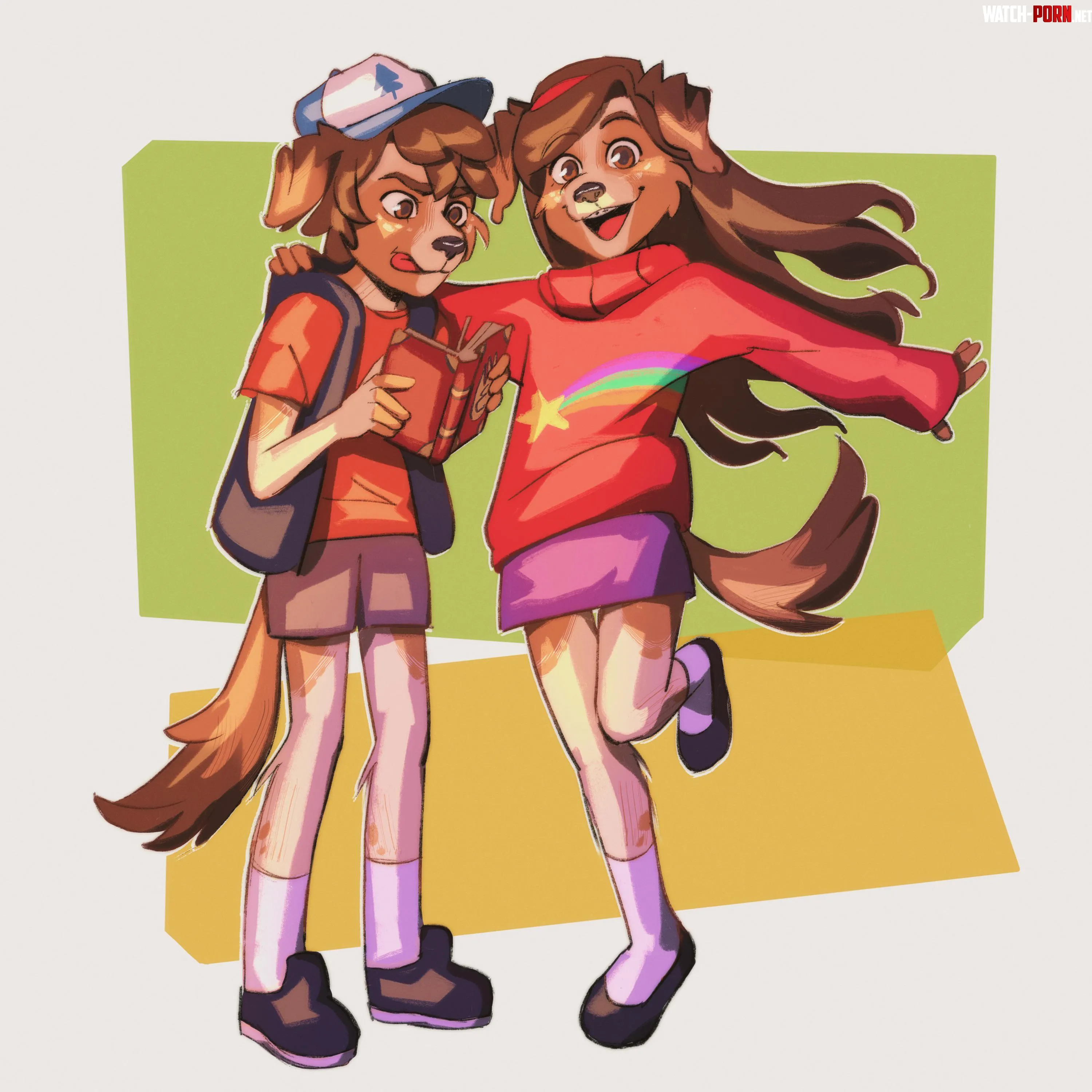 Dipper and Mabel by furrietime
