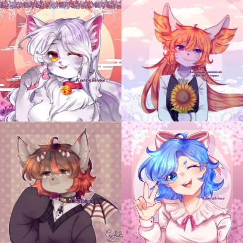 Thumbnail Kuroshiime's Sketch Icons: Open Commissions - Furry Art Adventure