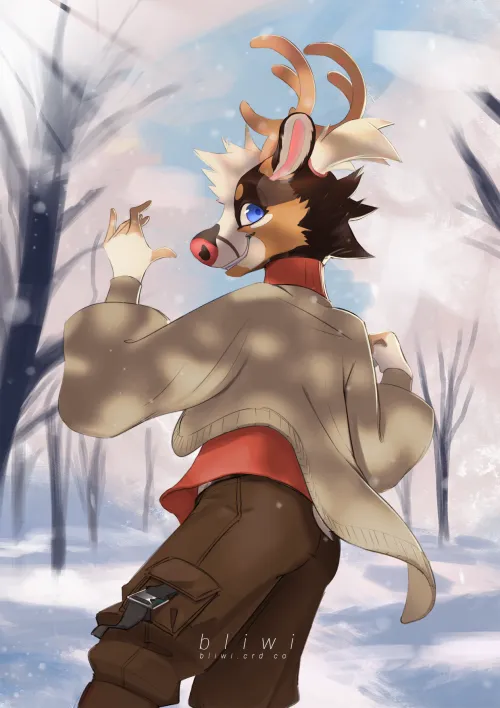 Thumbnail Bliwi's Art of 'Snowy Furry Delight': Winter Is Coming