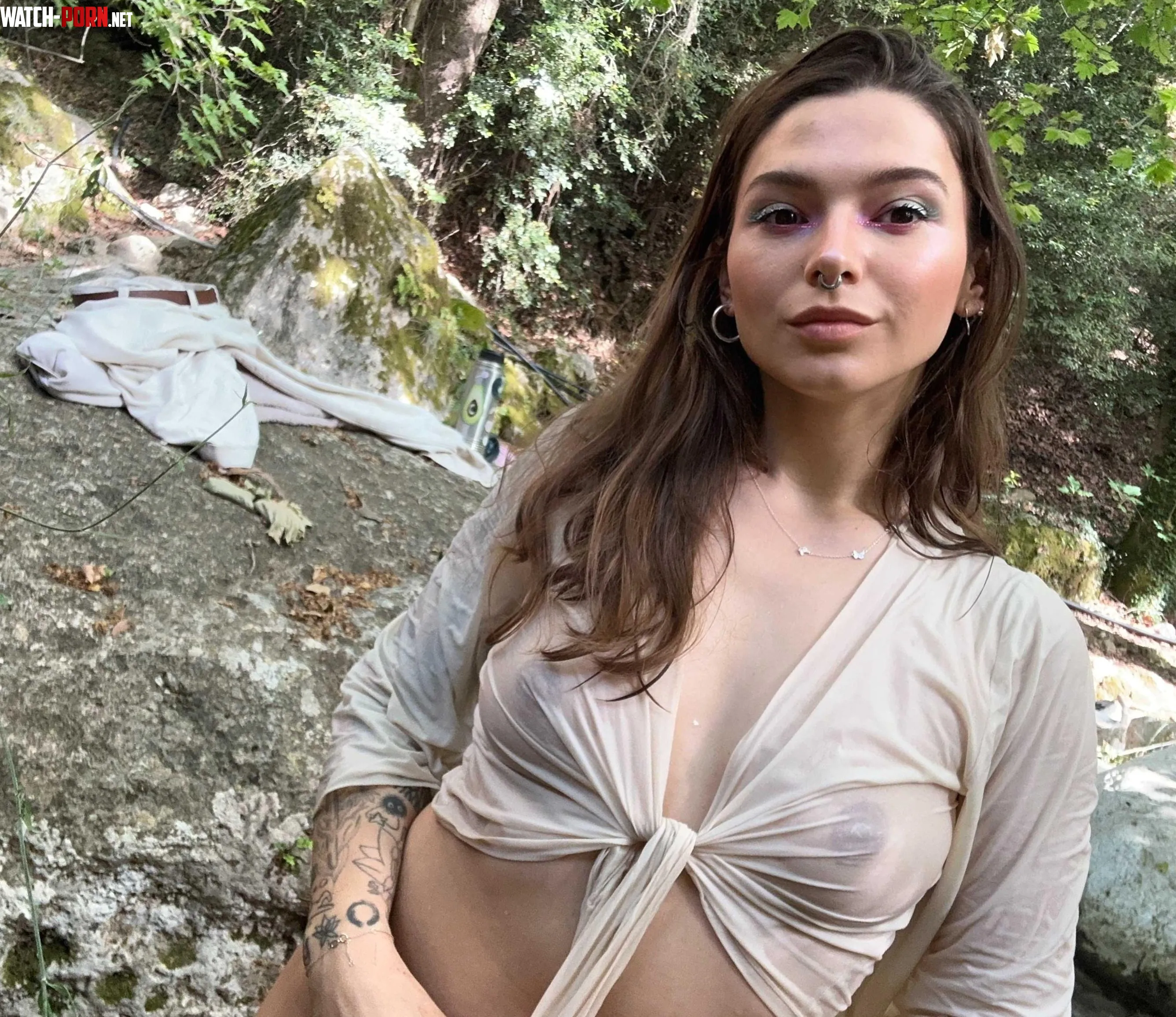 Oops you can see my boobs pretty good in this wet Tshirt by caramelsambuca