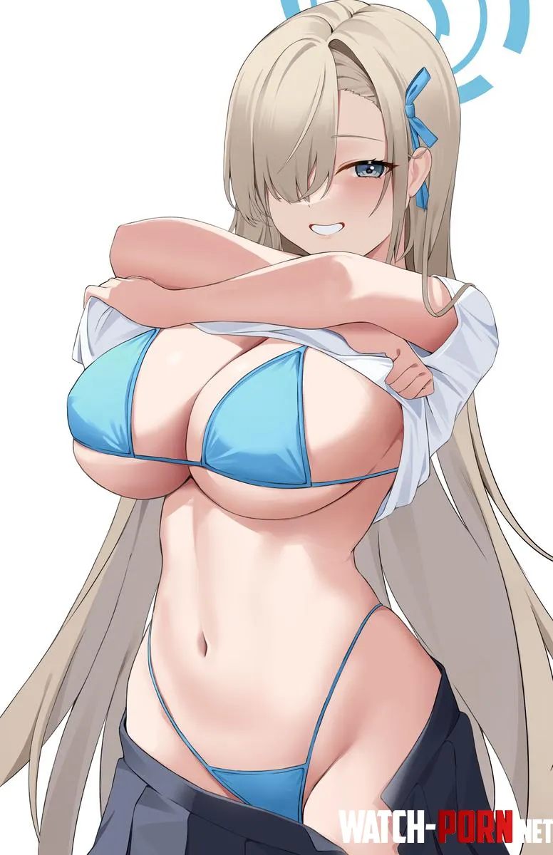 Asuna Undressing Blue Archive by A_MASSIVE_PERVERT