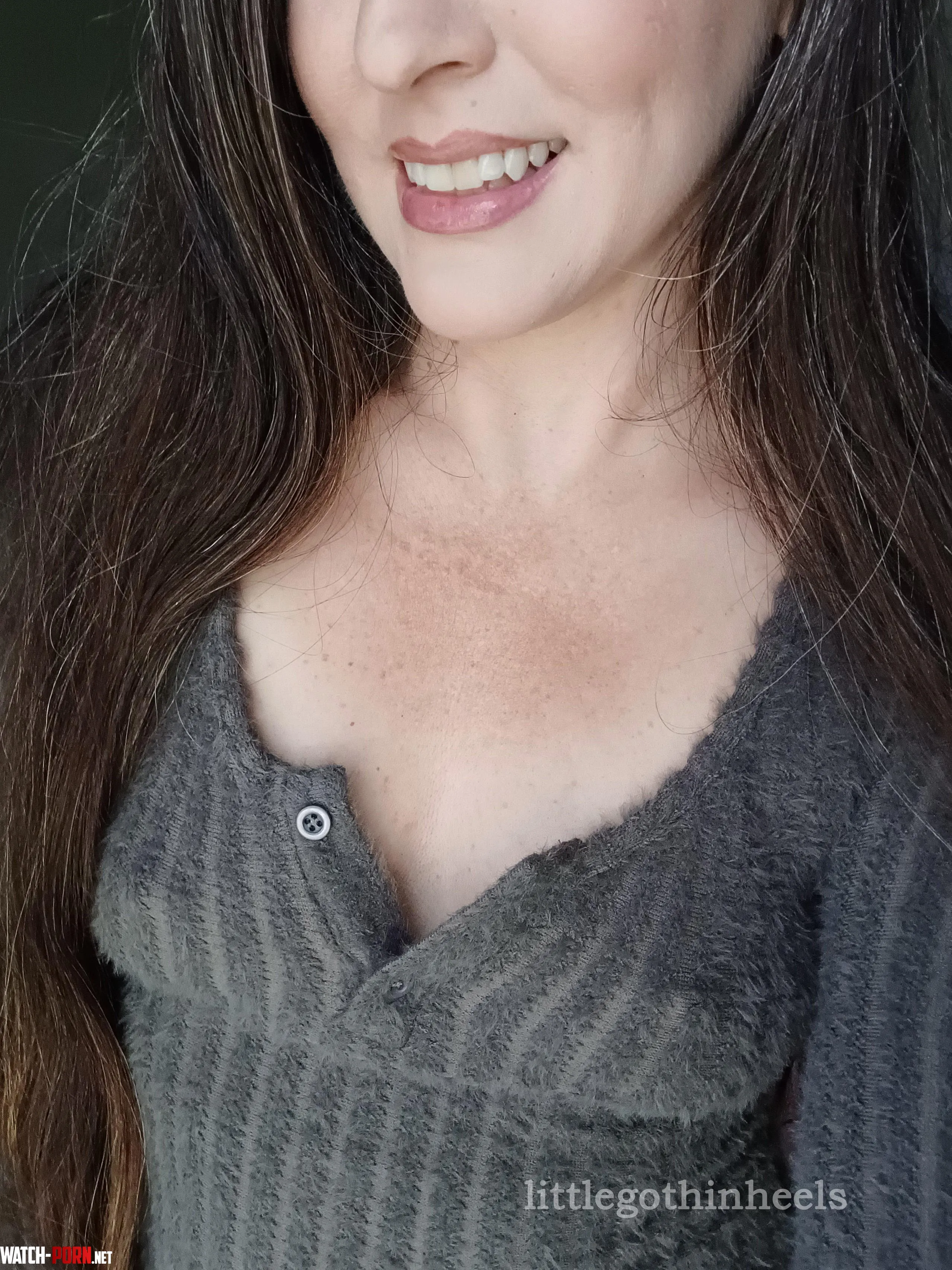 grey sweater to match my grey hair pokies by littlegothinheels