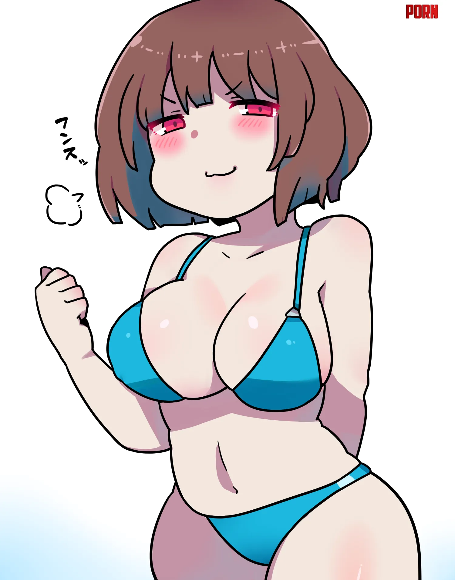Chara wearing a nice blue bikini Hasso by Working_Welder_1751