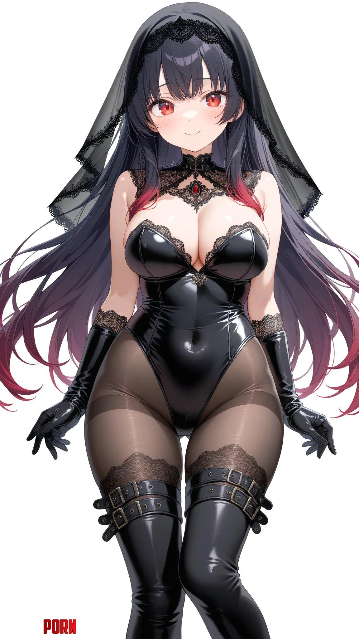 Black Veil amp Stocking  by CheetahSperm18