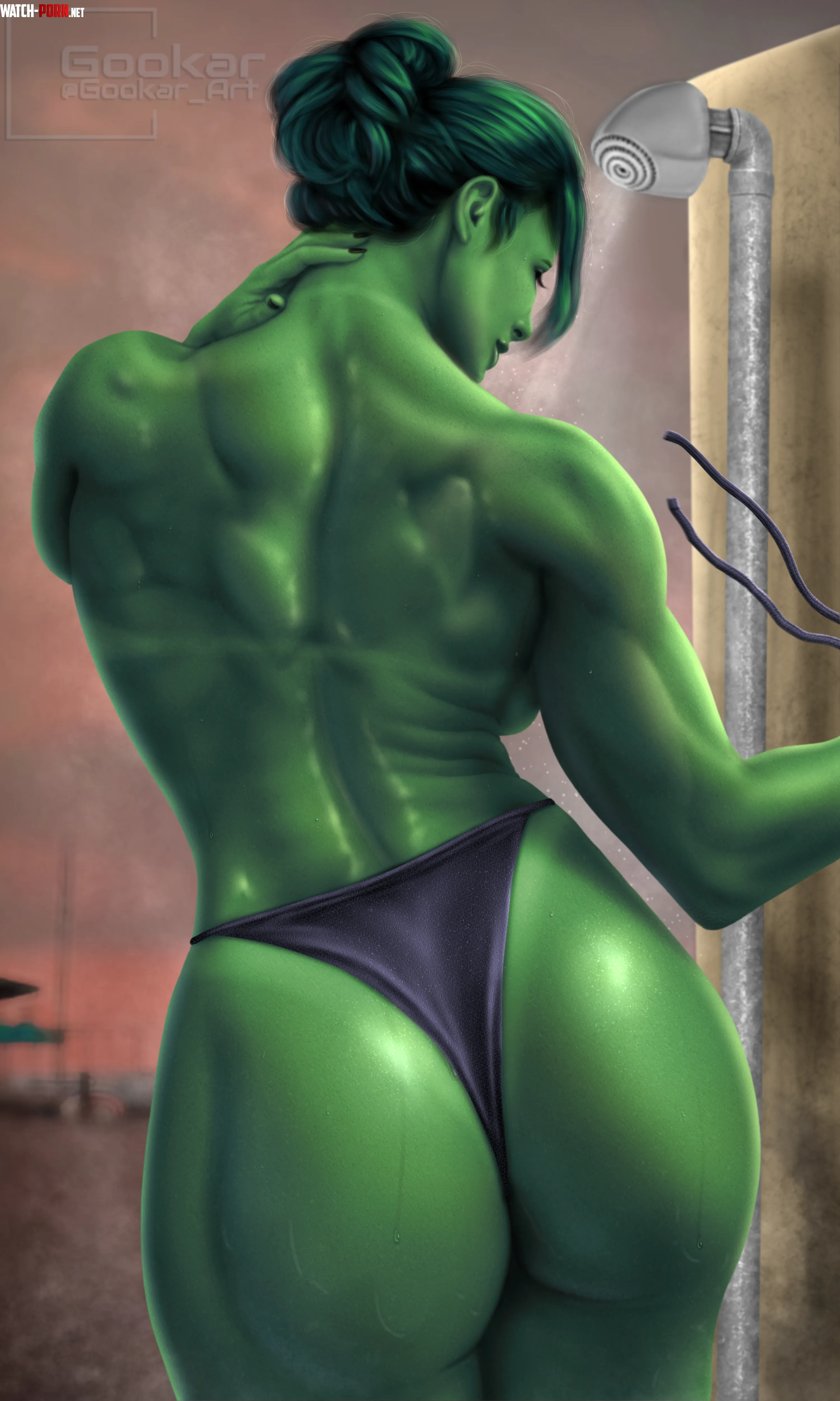 SheHulk Gookar Marvel by Rhett_Vanders