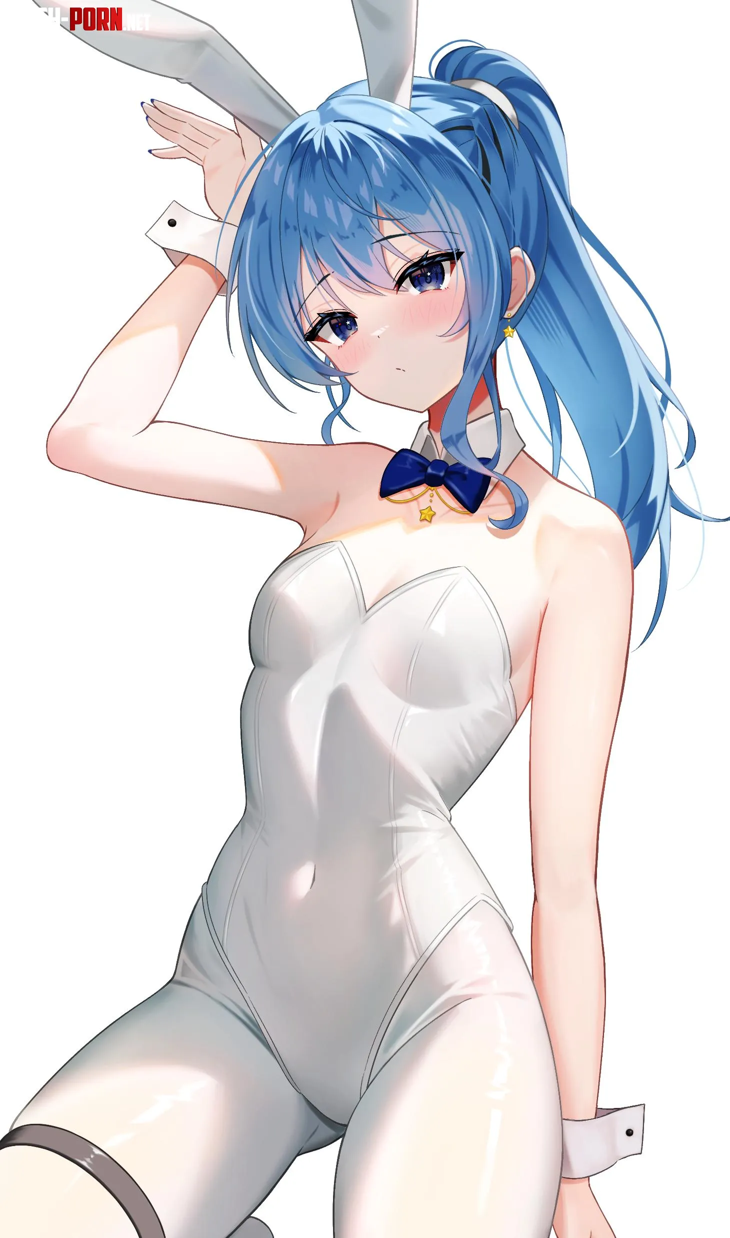 White Bunny Suisei Hololive by CheetahSperm18