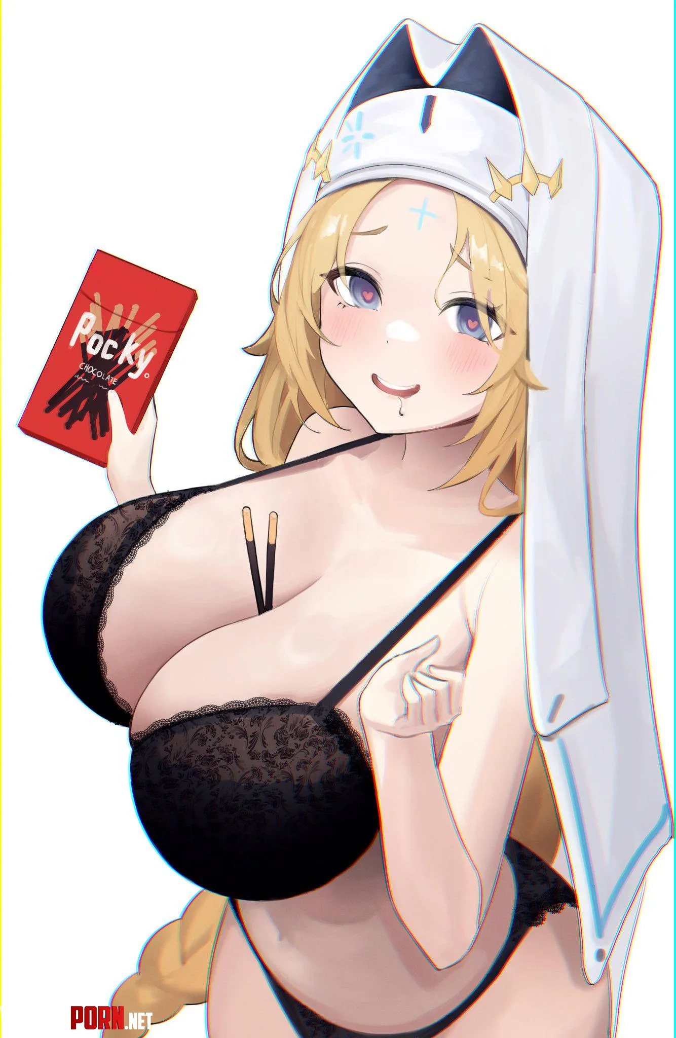 Rapunzel holds Pocky stick Nikke by Round_Obligation2789