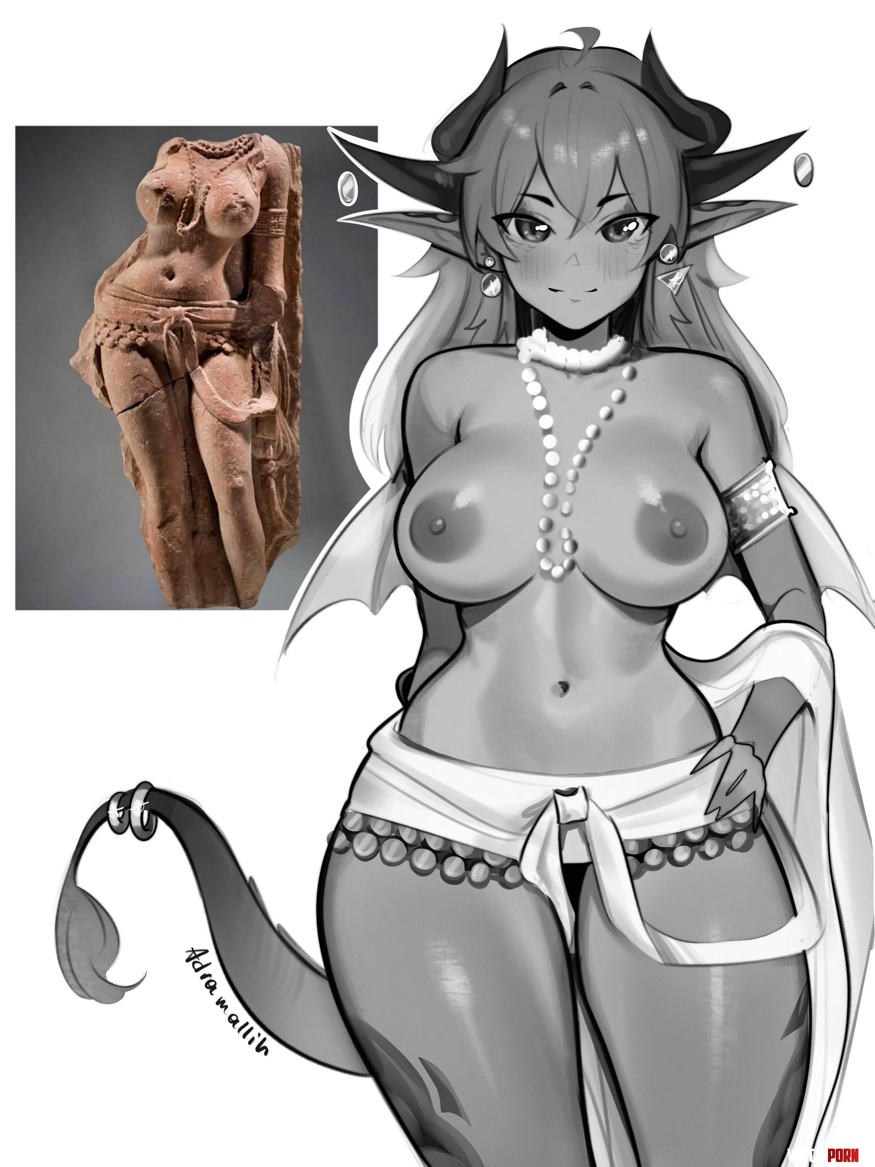 Geia would be a good model for a statue by Adramallih