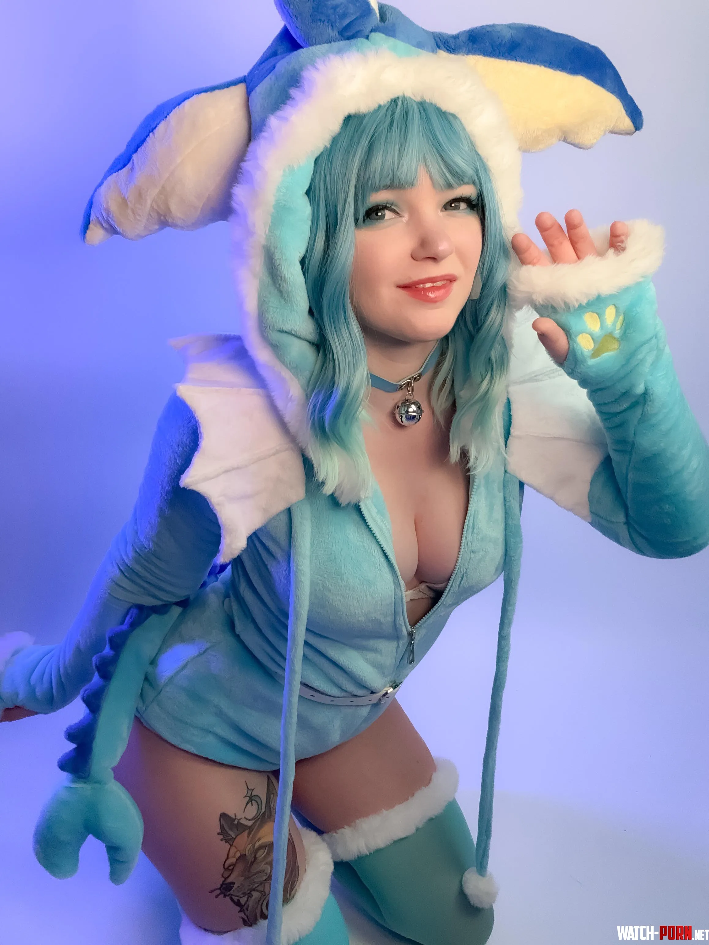 Vaporeon by ellechu by many_rats_in_a_coat