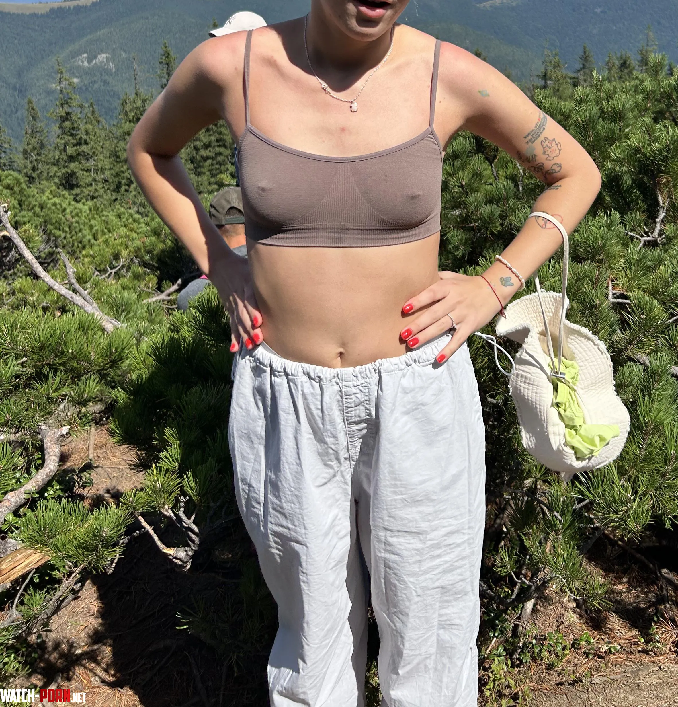 Climbing the mountains was easier without burdening myself with a bra by EasyAwareness5902