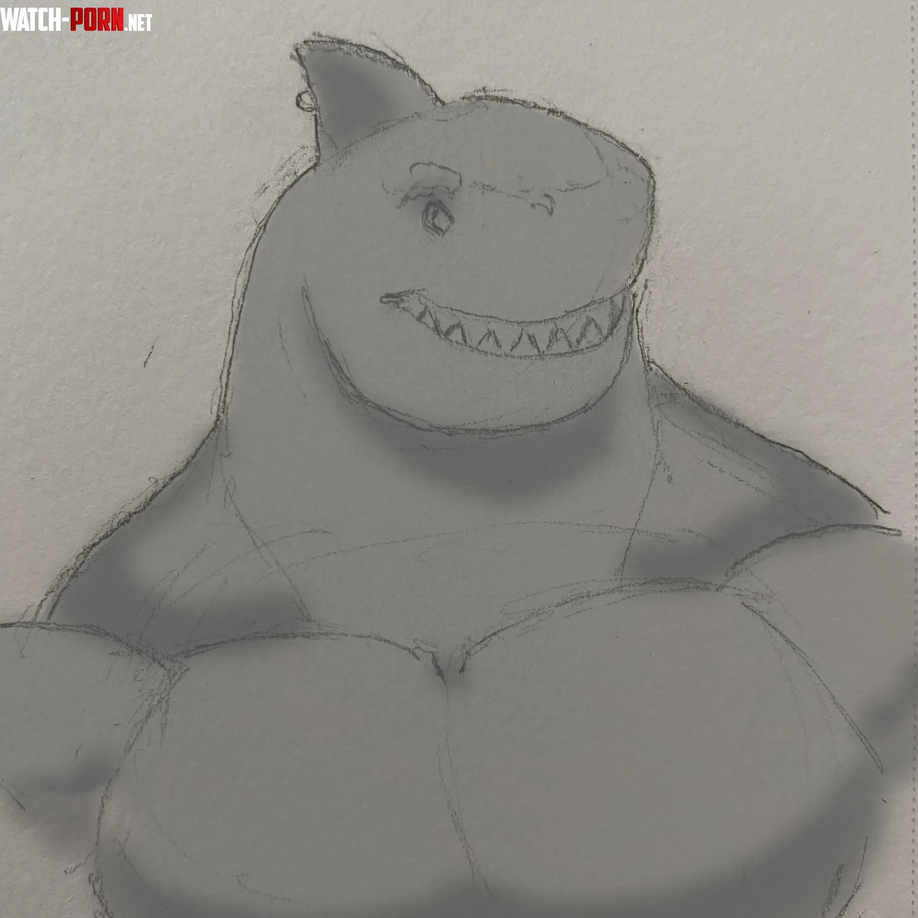 Lost my Apple Pencil but still tried to make do with this shark man by -Kasuba-