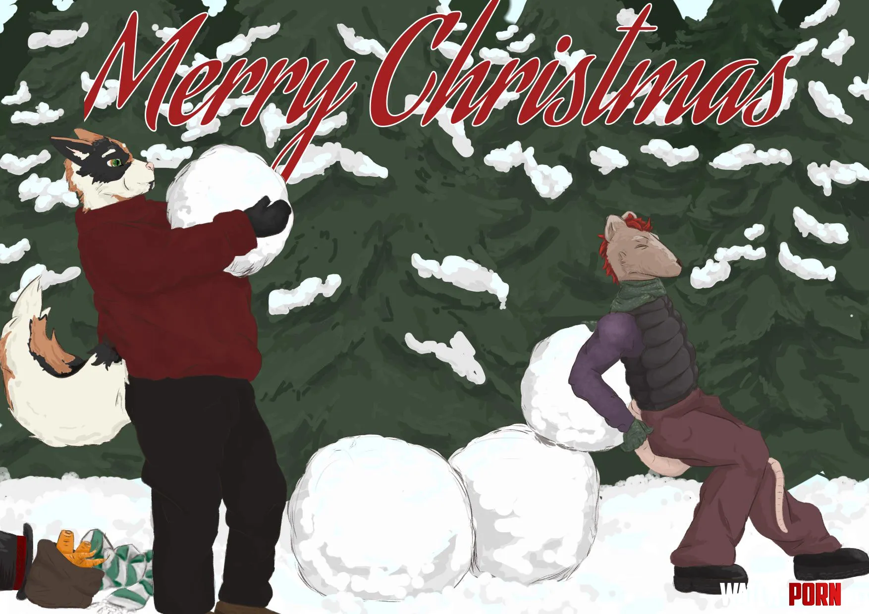 Christmas postcard finished by Curtainsfly