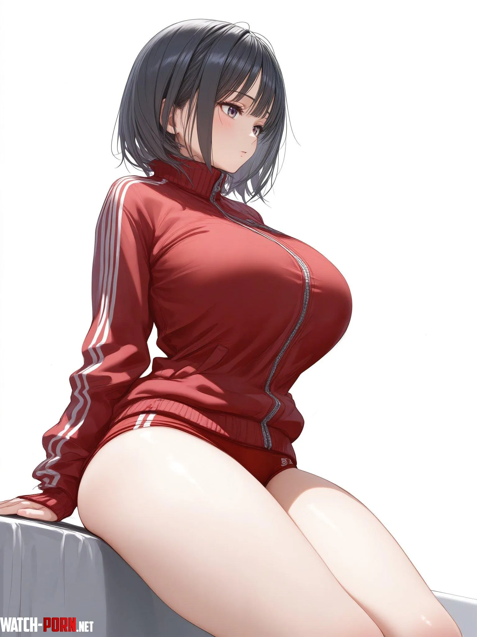 Red Track Jacket  by CheetahSperm18