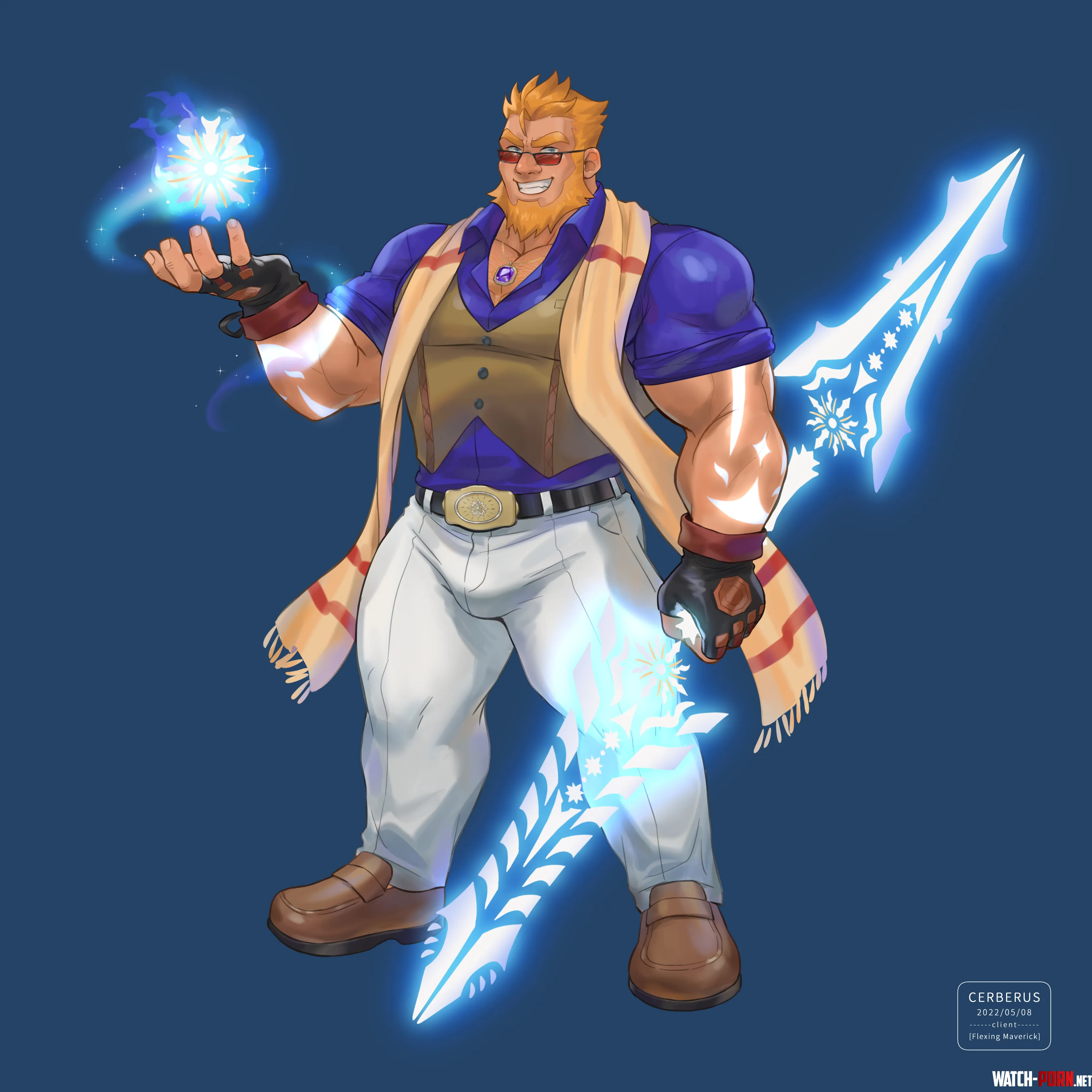 Man With Holy Sword Or Ice CerberusArts by Alt-Bed-4147-198