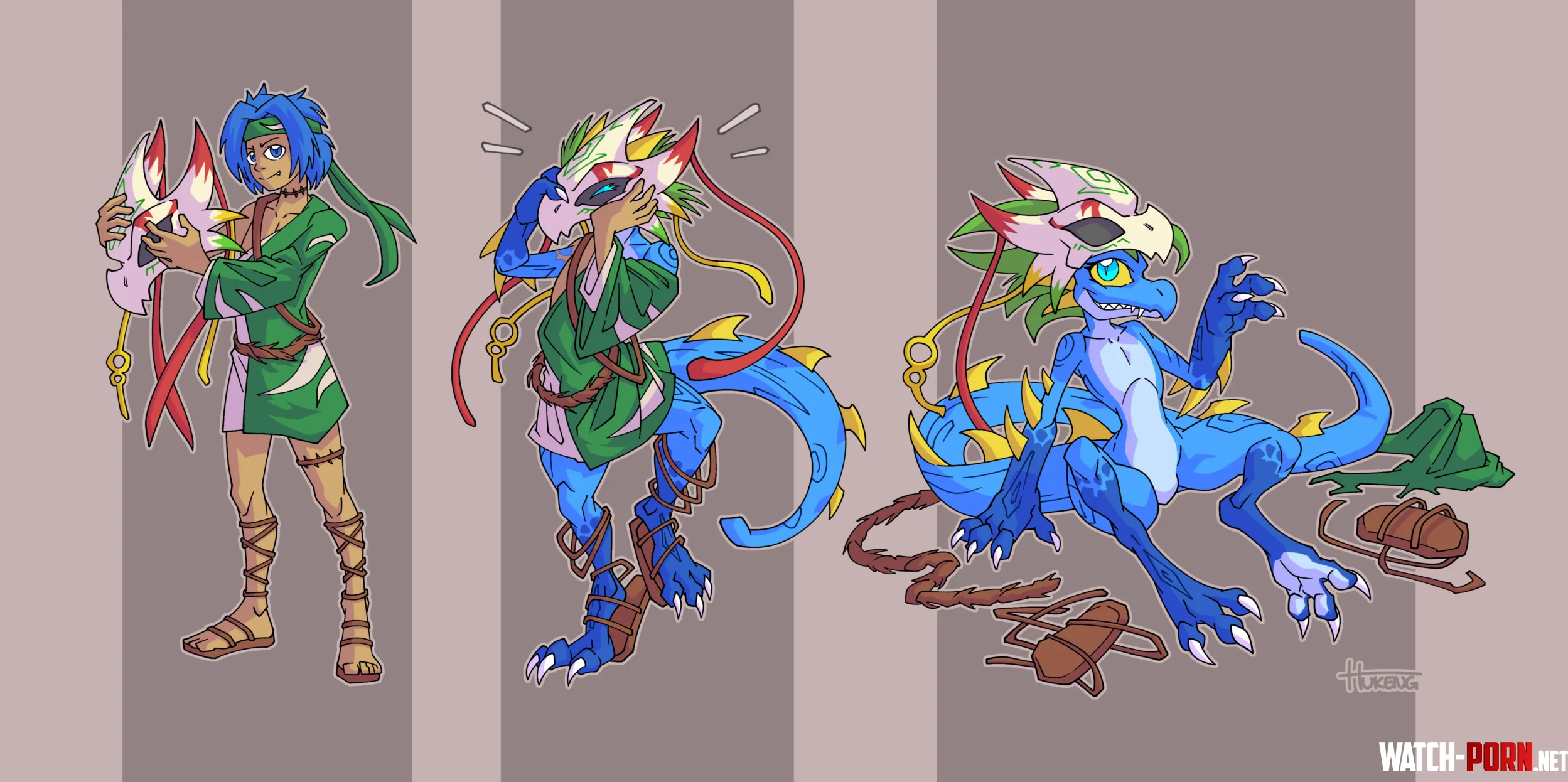 Lizard Mask  by Hukeng by really-_-dude