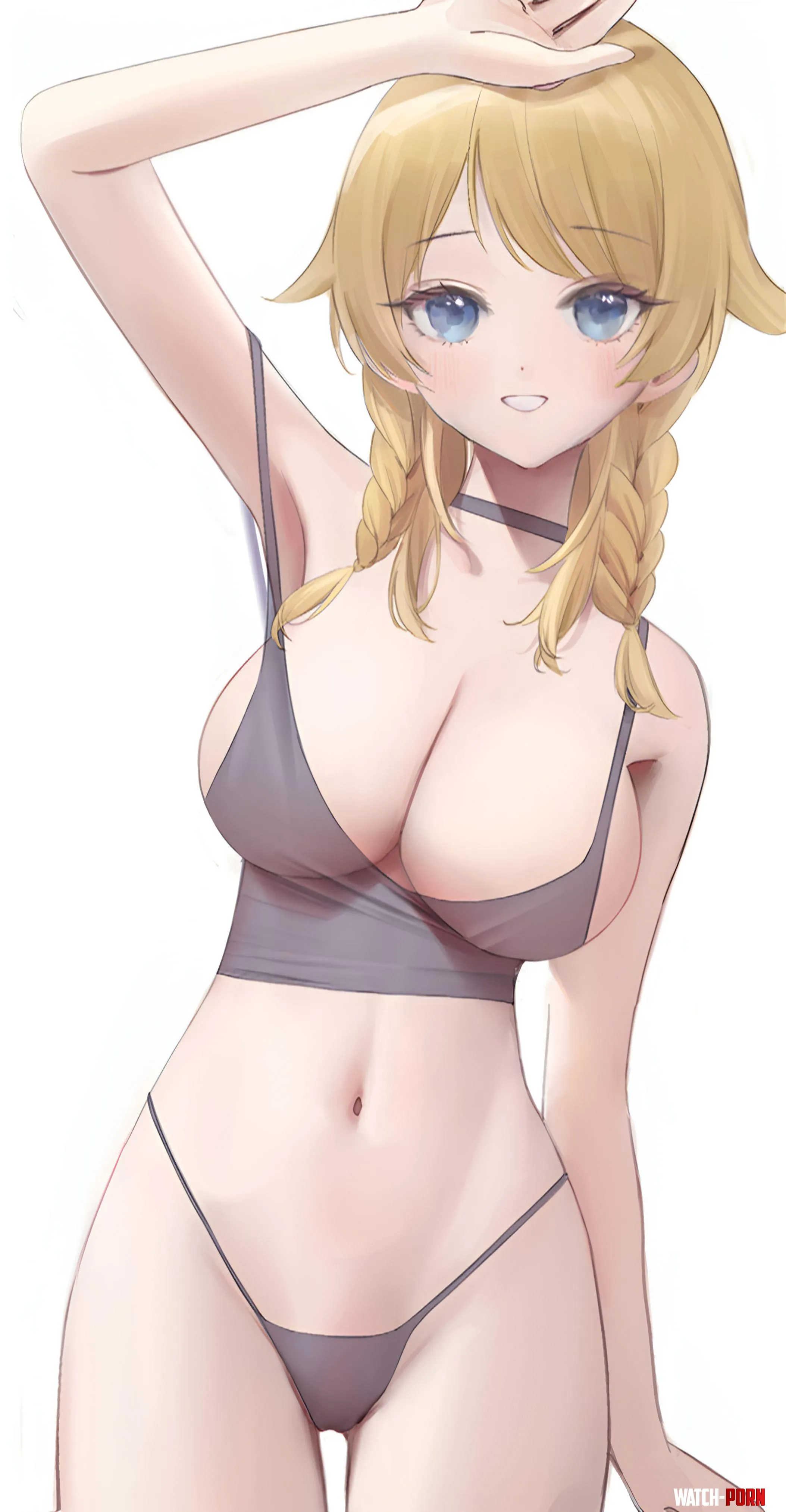 Meguru not wearing much clothing Idolmaster by marxsander2016