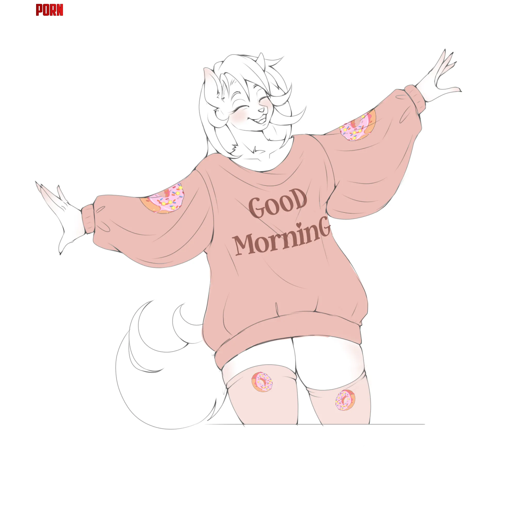 Cheerful girl in a hoodie lt3 art by me by Th_Win