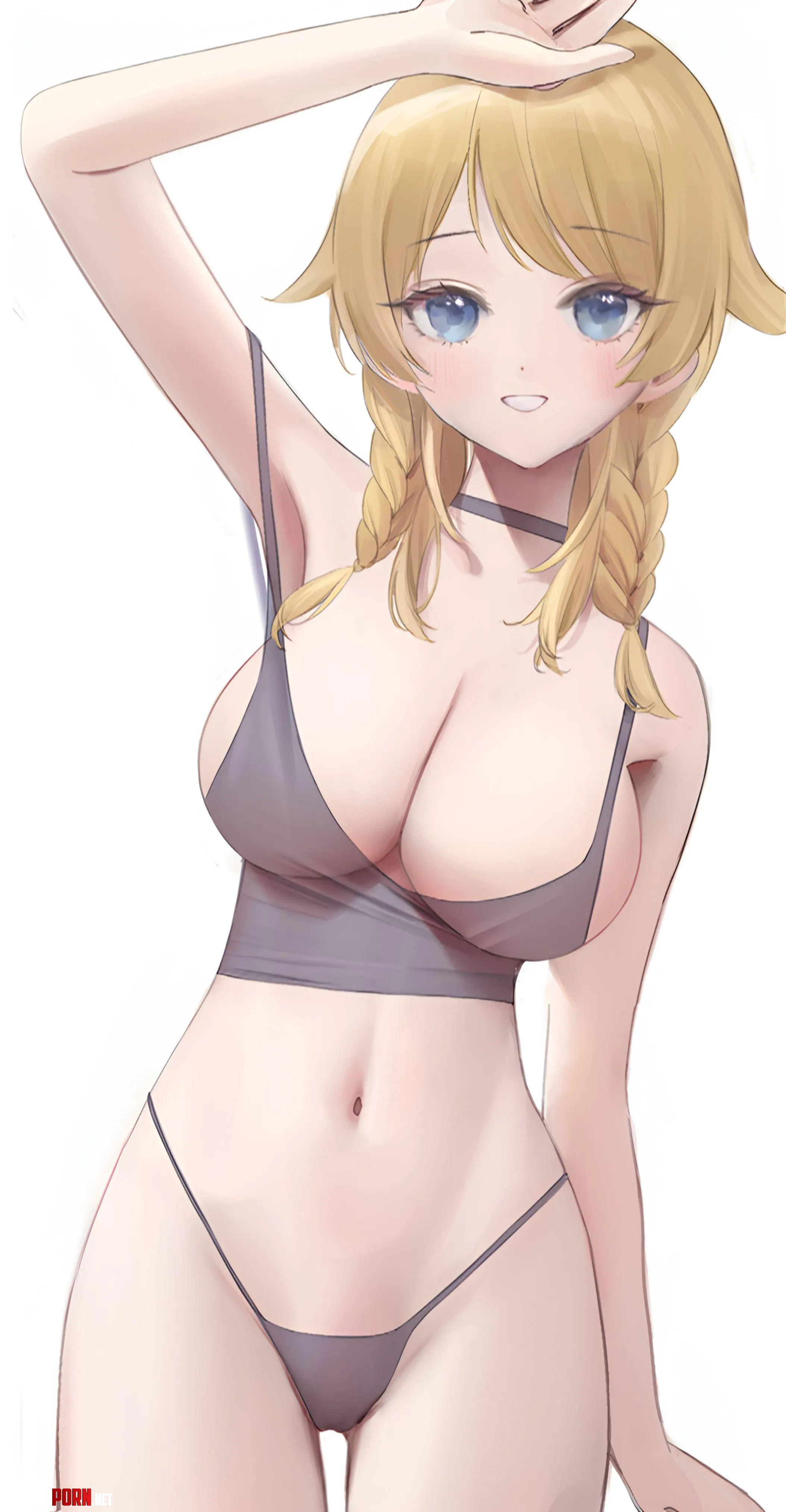 Meguru not wearing much clothing  by marxsander2016